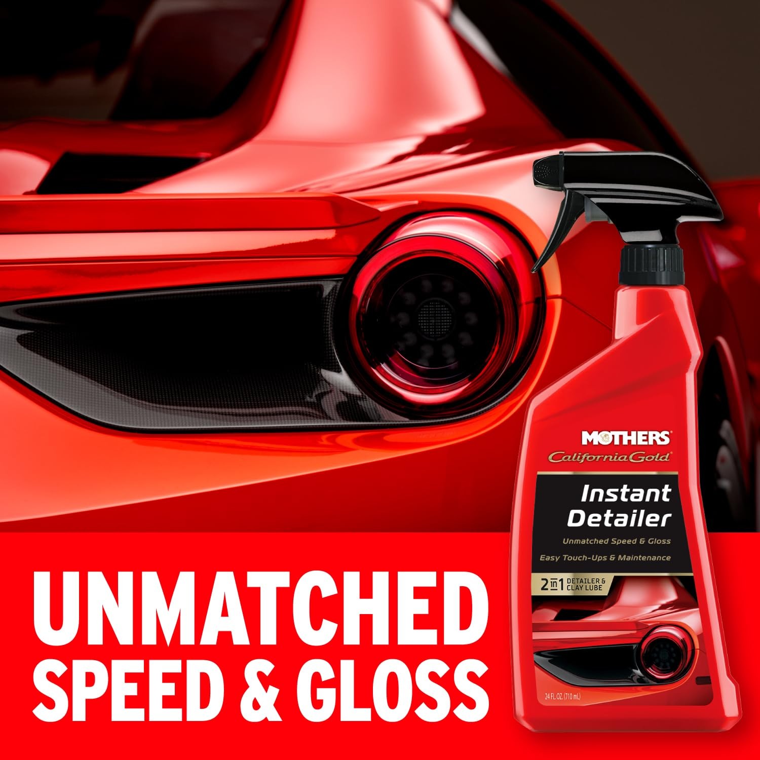 Mothers California Gold 24oz Instant Detailer & Clay Spray for Automotive Exteri