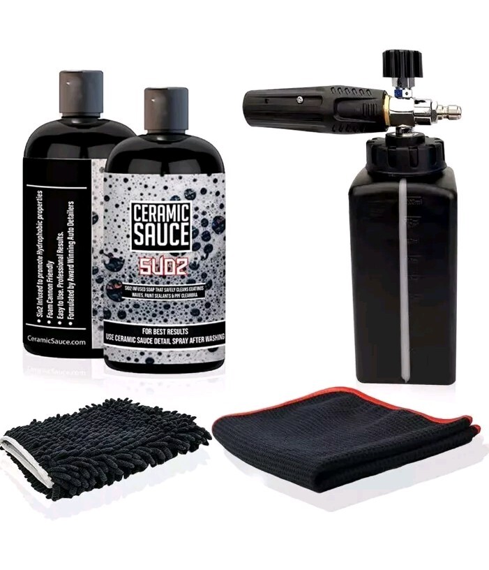 The Boss Ceramic Sauce Wash Kit 4 Pack Foaming Gun Car Wash Auto Detailing