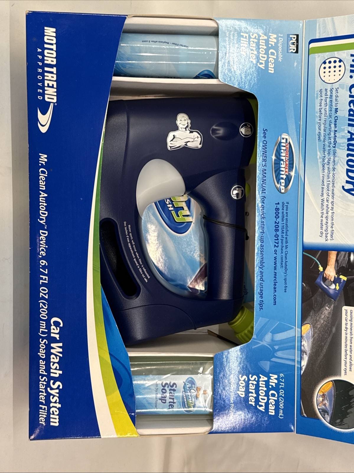 Mr. Clean Auto Dry Car Wash Spray System Kit w/ Soap Starter Filter Spot NEW VG