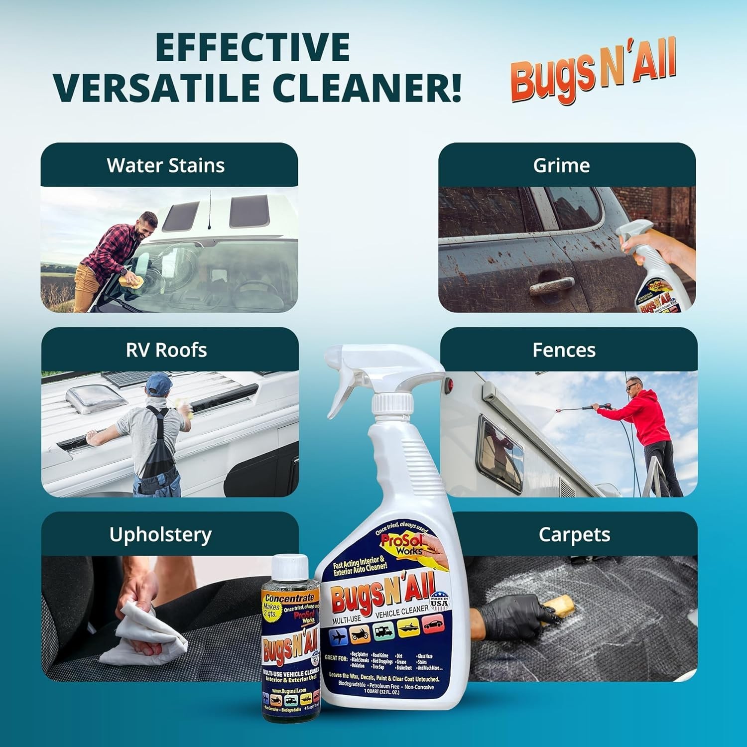 Bugs N’ All Car Cleaner & Degreaser – Bug & Tar Remover 4 oz