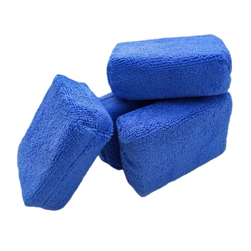 8pcs Car Wash Sponge and Cleaning Pads used for Effortless Wax Sealant Sealant