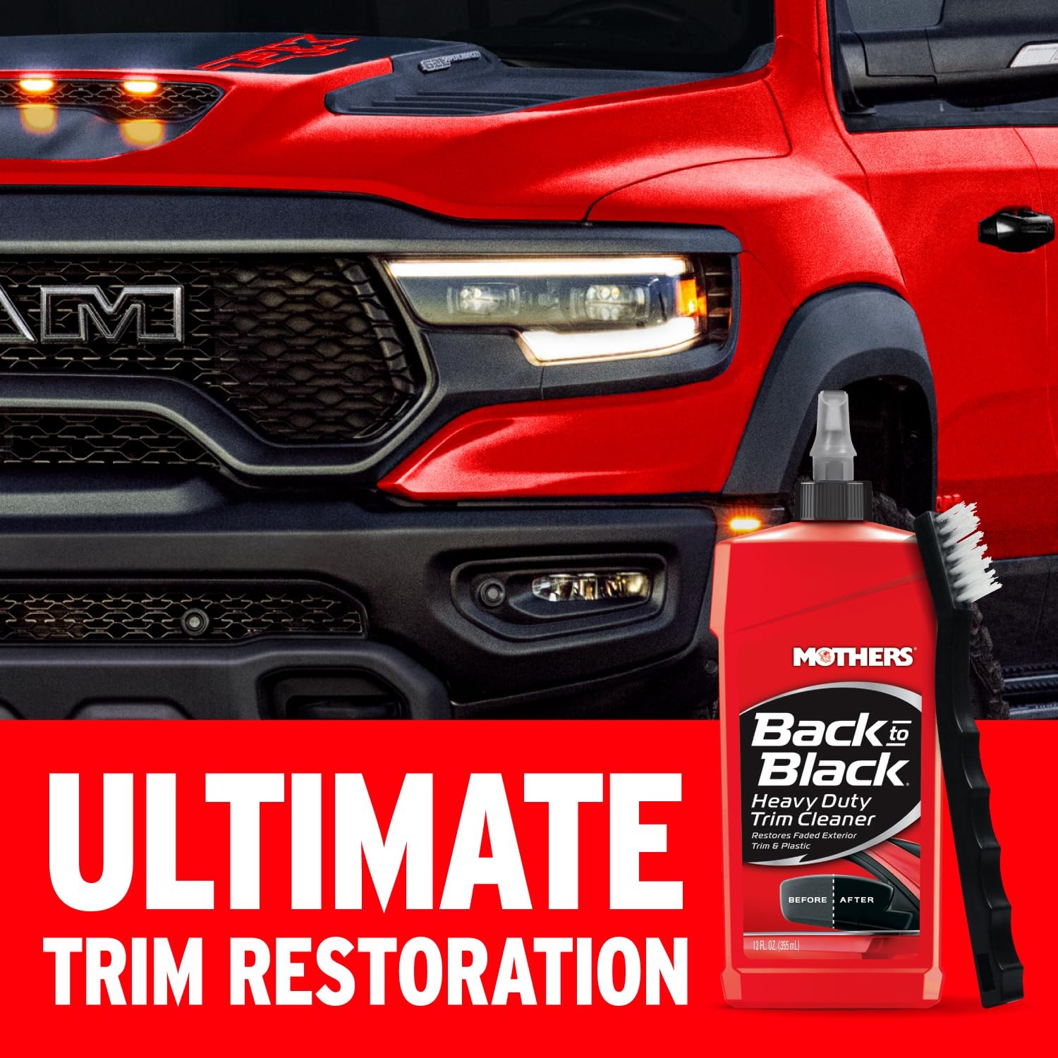 Backtoblack Heavy Duty Trim Cleaner Kit 12 Oz. Gel Cleaner + Trim Brush ” Deep C