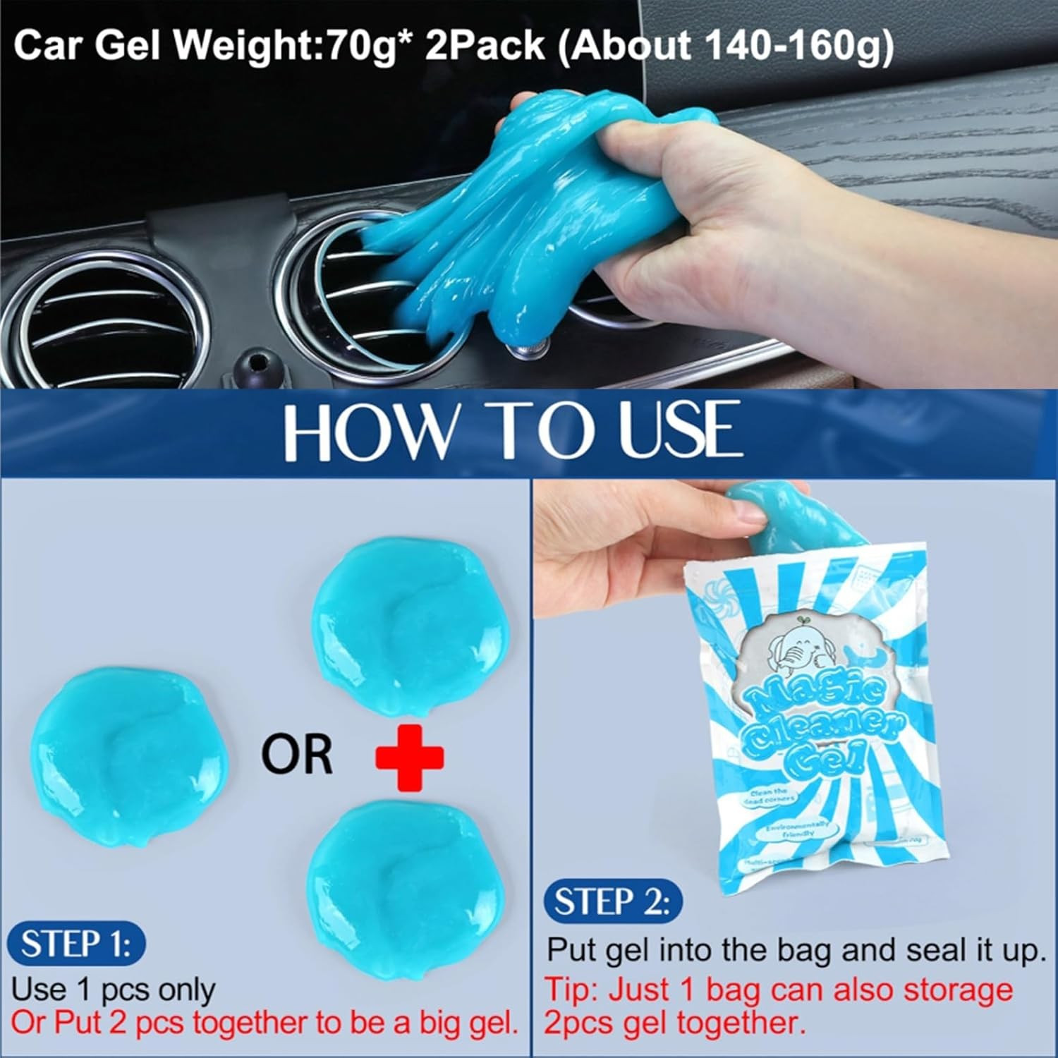 Ultimate Car Interior Cleaning Kit: Soft Dusting Gel, Detailing Brushes & Access
