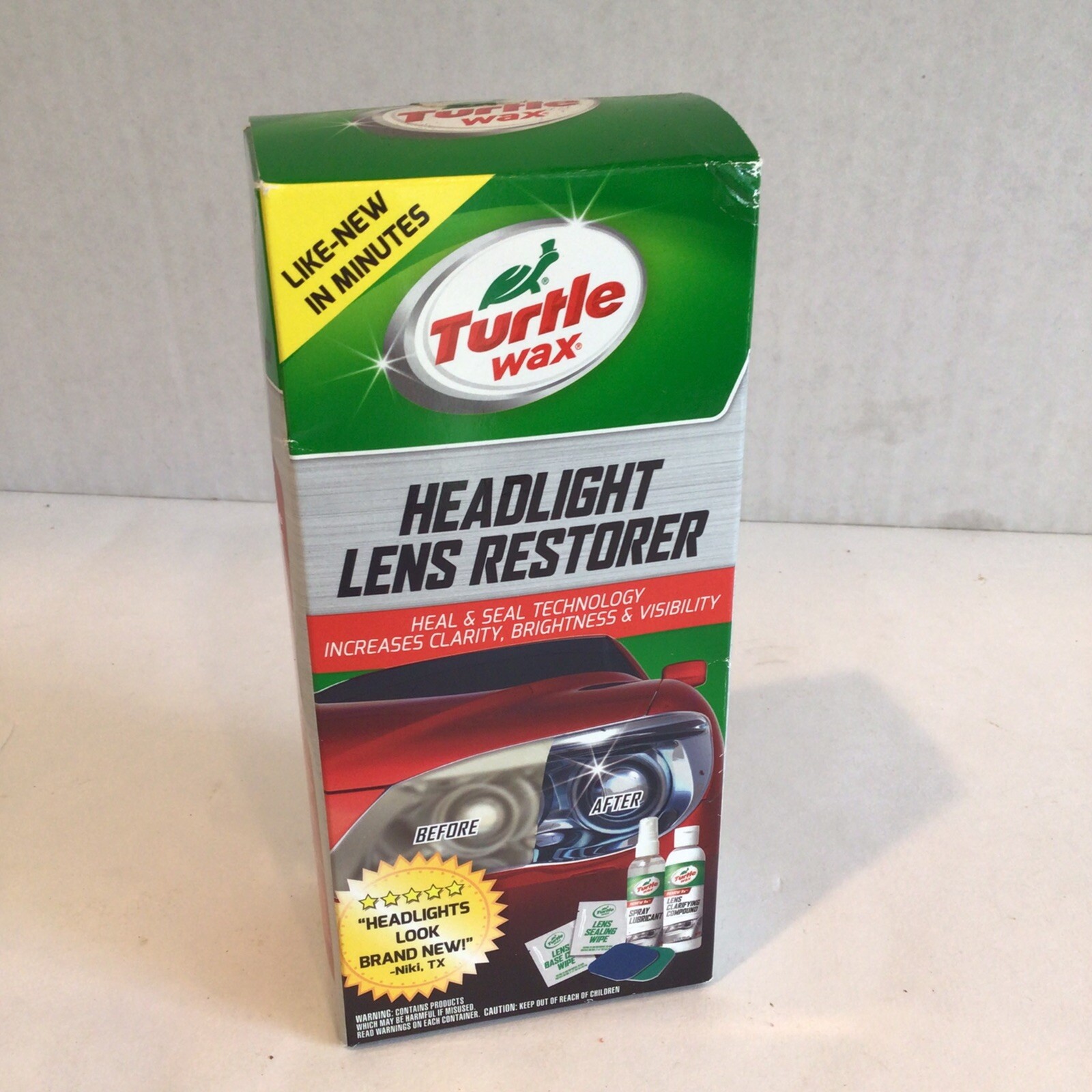 Turtle Wax T240KT Headlight Lens Restoration Kit Restores Dull Yellowing Lenses