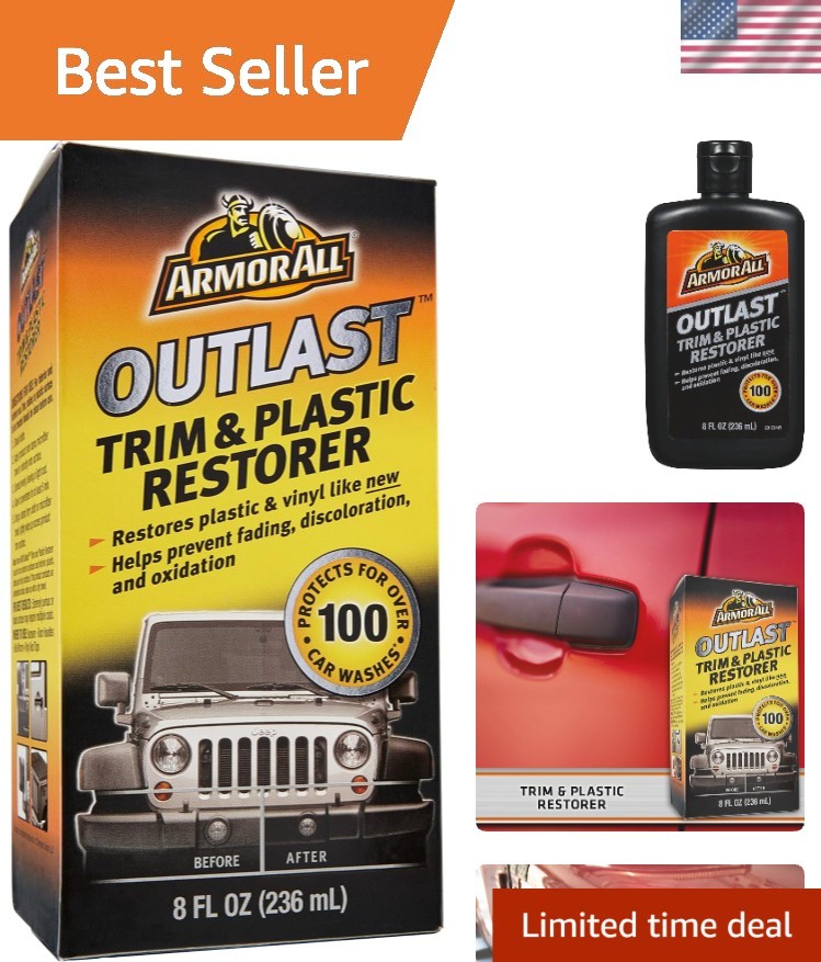 Outlast Car Trim & Plastic Cleaner , Cleans Cars, Trucks, and Motorcycles, 8 Oz