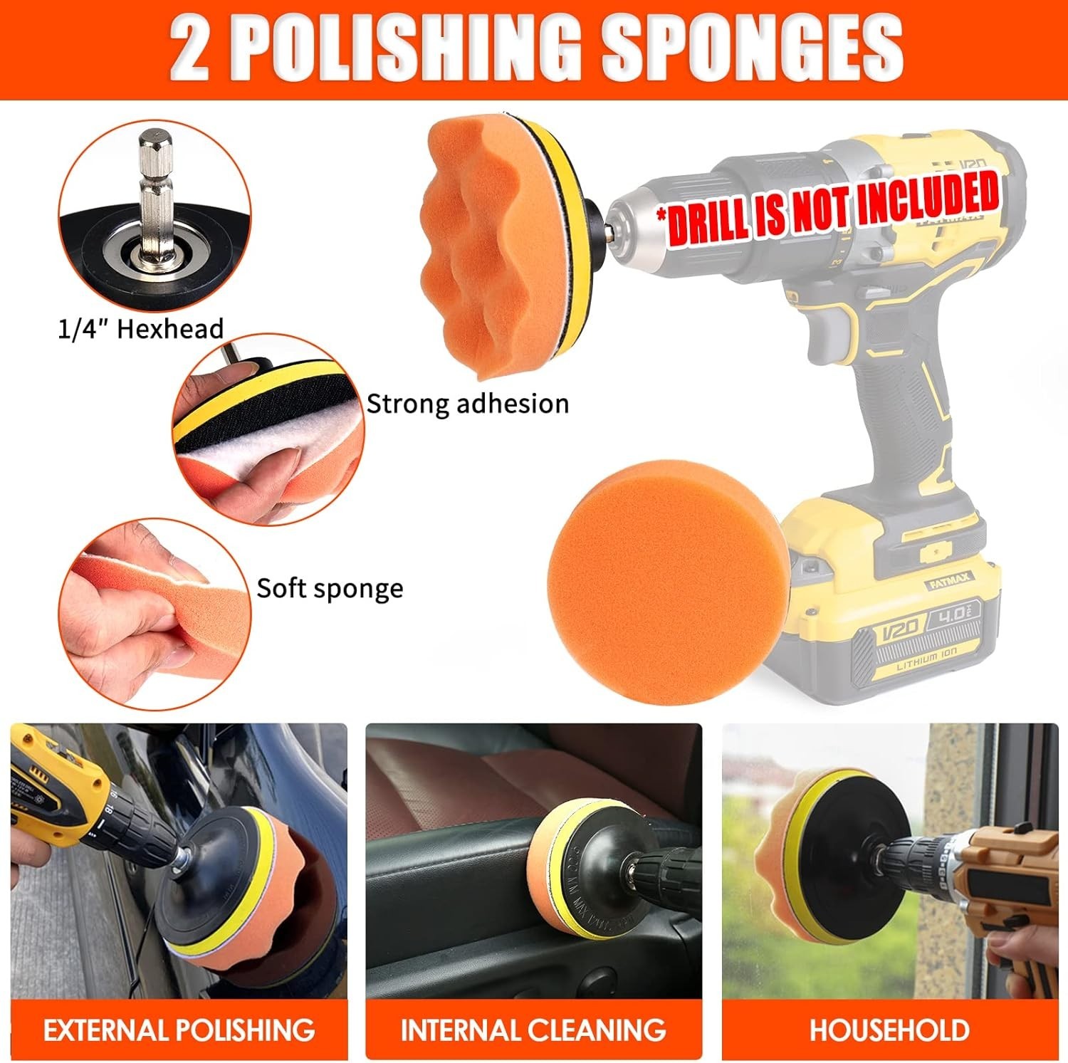20PCS Car Cleaning Kit with High Power Vacuum & Drill Brush Set – Deep Clean