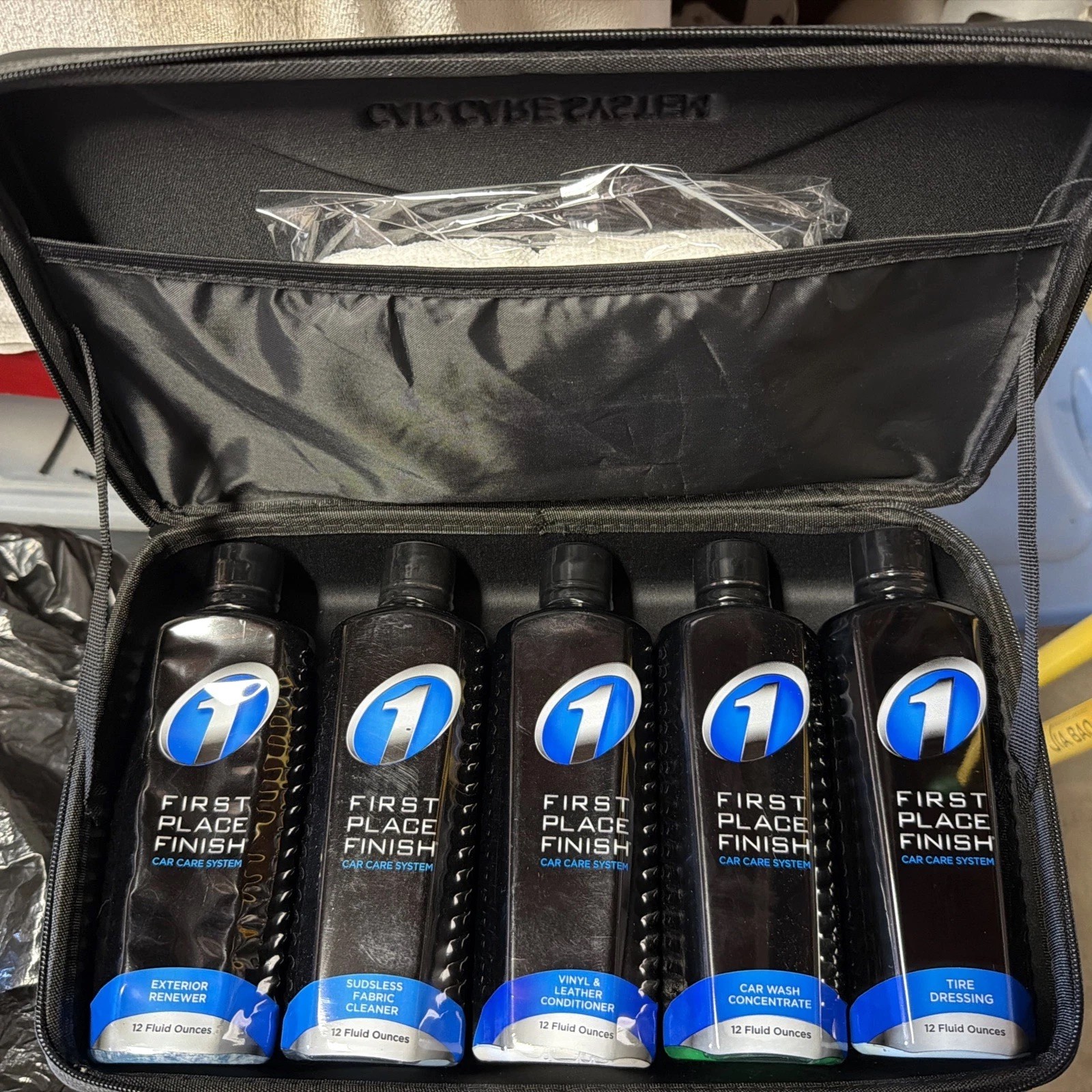 Premium First Place Finish Car Care Products System 12 OZ. Kit 5 Bottle Set NEW