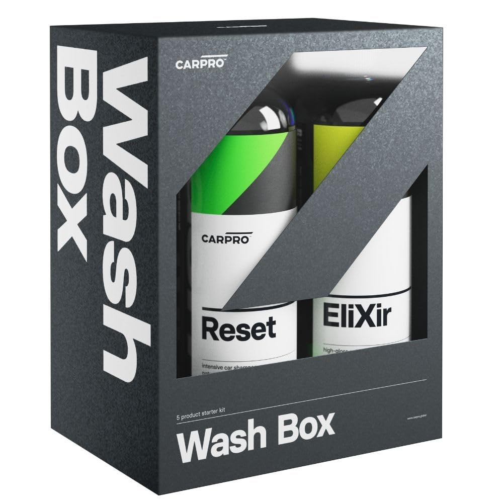 Wash Box 5 Products Including Elixir Reset Microfiber Wash Mitt Dhydrate Drying