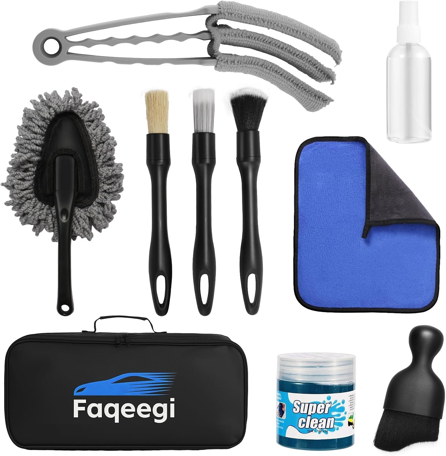 All-in-One Car Interior Cleaning Kit – 10 Essential Tools for a Pristine Finish