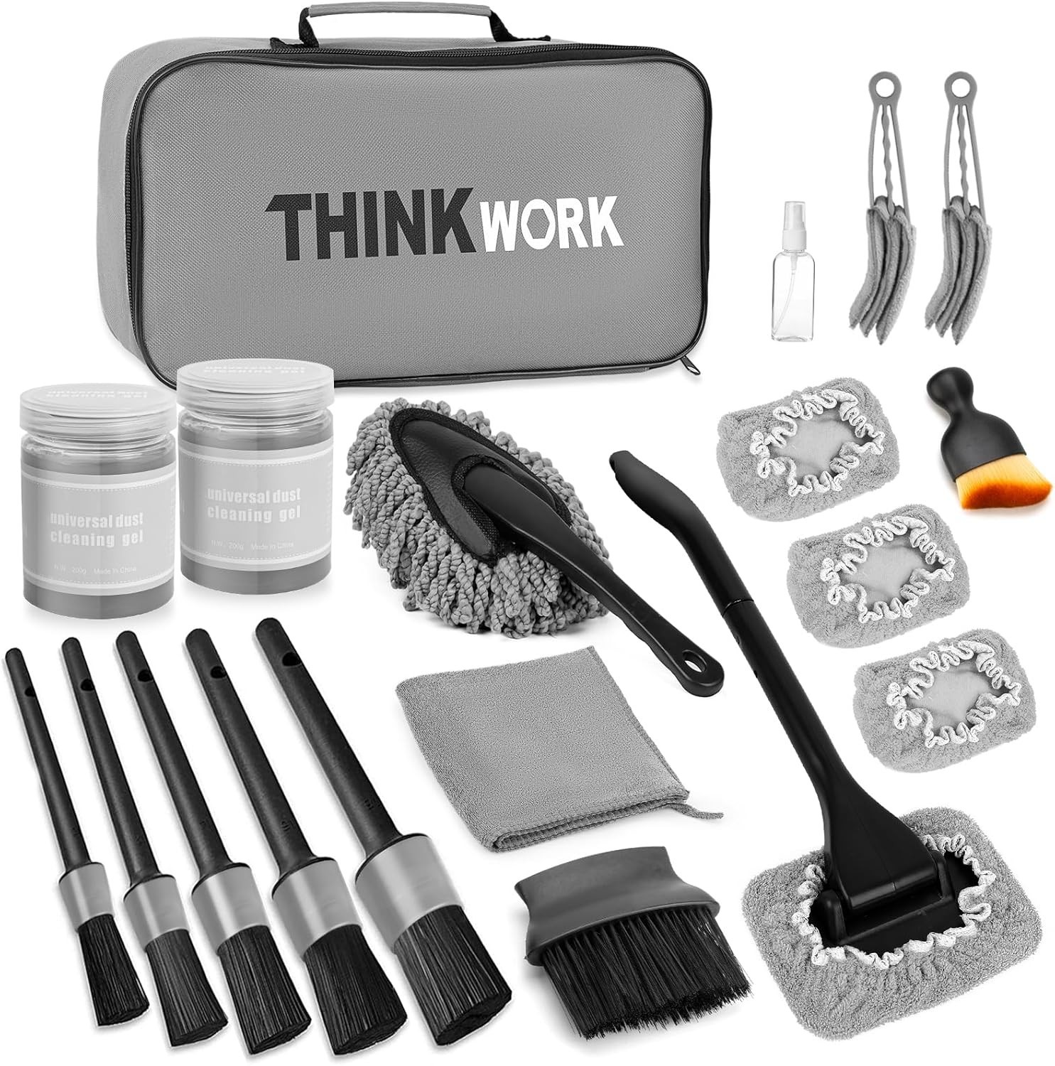 All-in-One Auto Cleaning Set: Rotating Windshield Tool & 10 Detailing Essentials