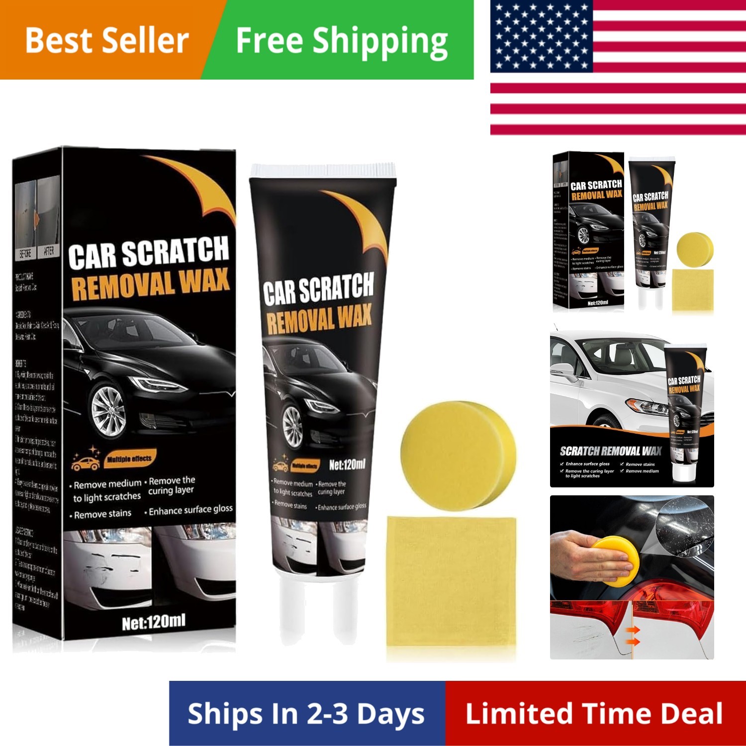 2025 Car Scratch Repair Wax & Kit – Effortless Scratch Removal for All Vehicles