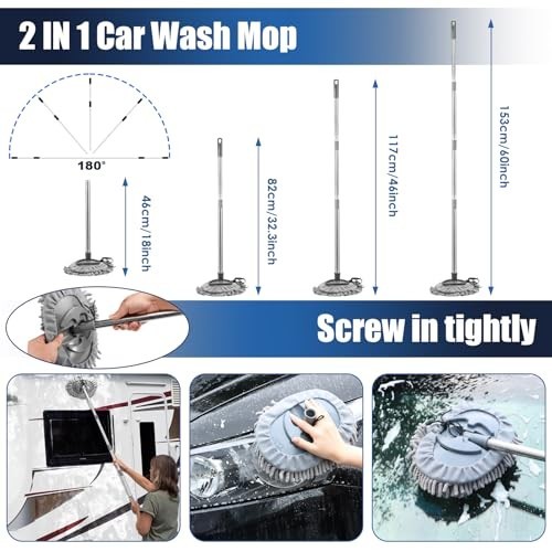 21Pcs Car Cleaning Kit – High Power Vacuum, Mop, Detailing Brushes, Bucket, Wind
