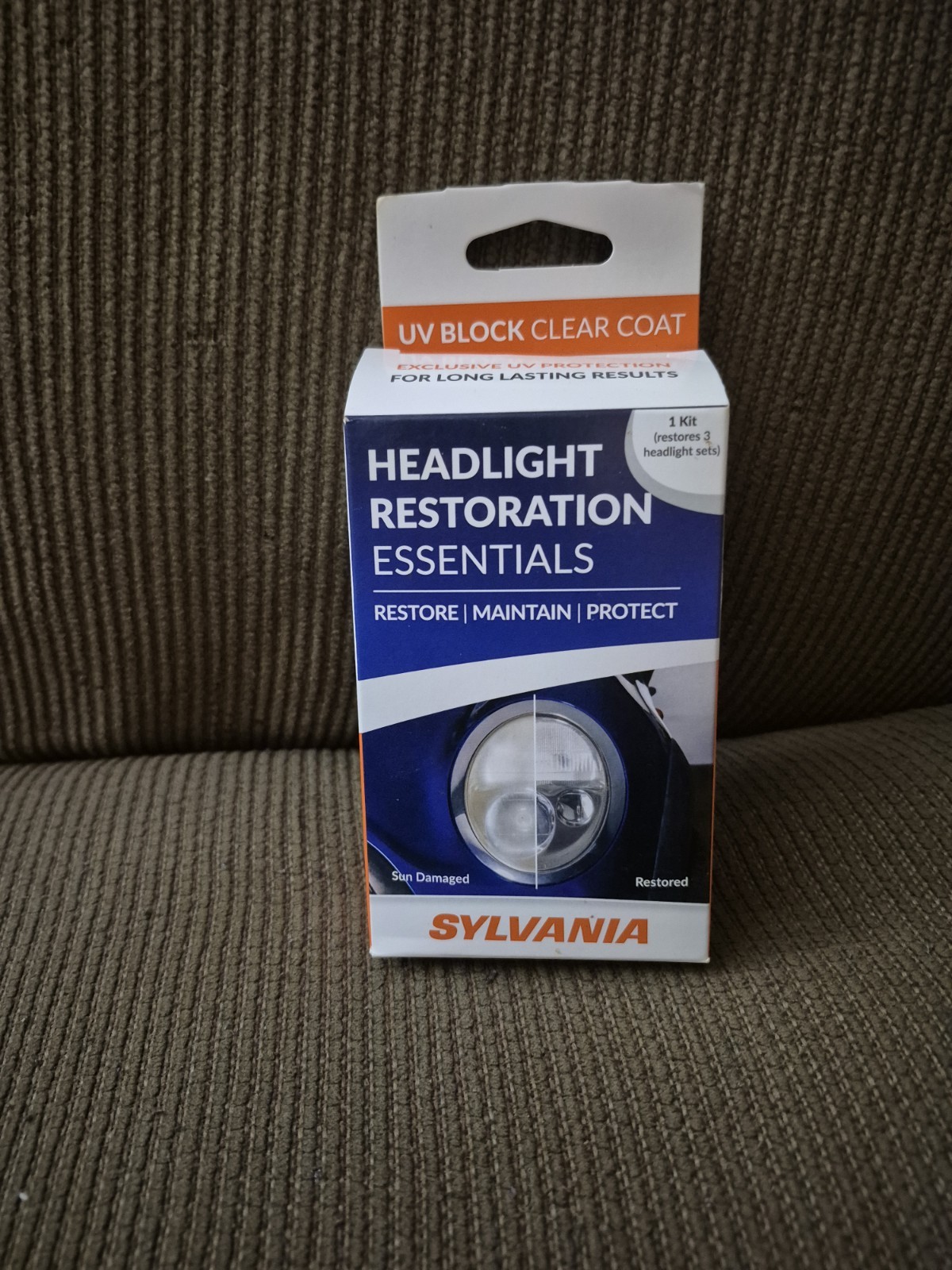 Sylvania Headlight Restoration Essentials Kit – UV Block Clear Coat