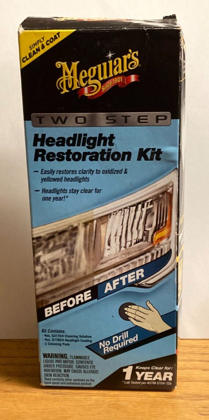 Meguiar’s Two Step Headlight Restoration Kit, Cleaner