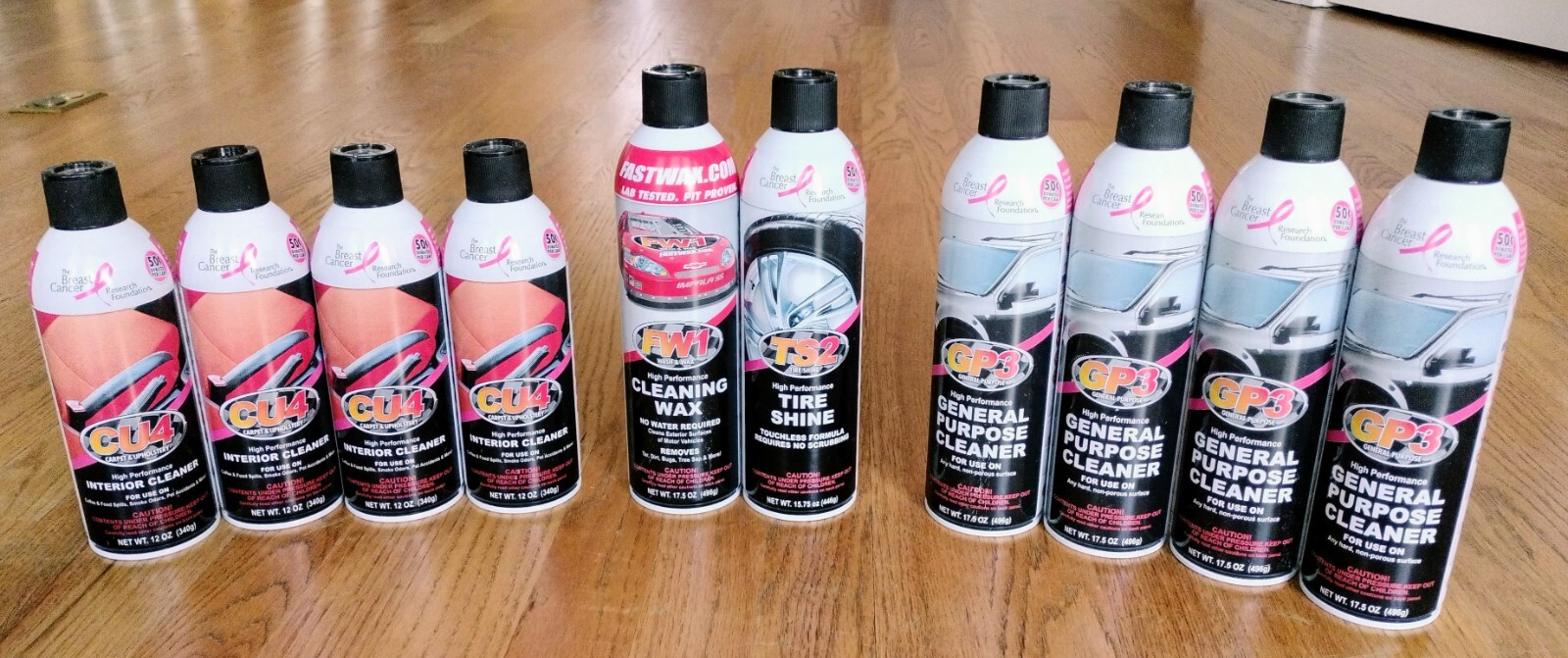 10-pack Assorted FastWax Cleaning Sprays New Cleaning Wax Interior General Clean
