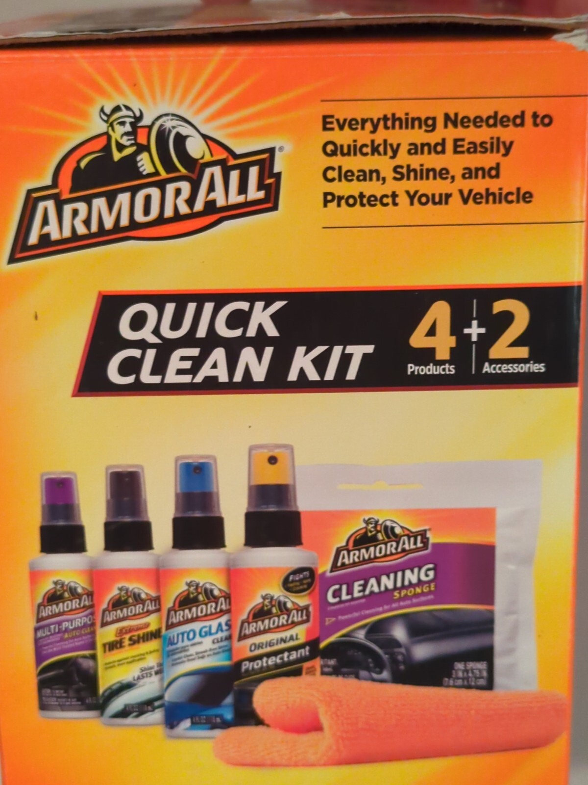 Armor All Quick Clean Car Detailing Kit 4 Products + 2 Accessories