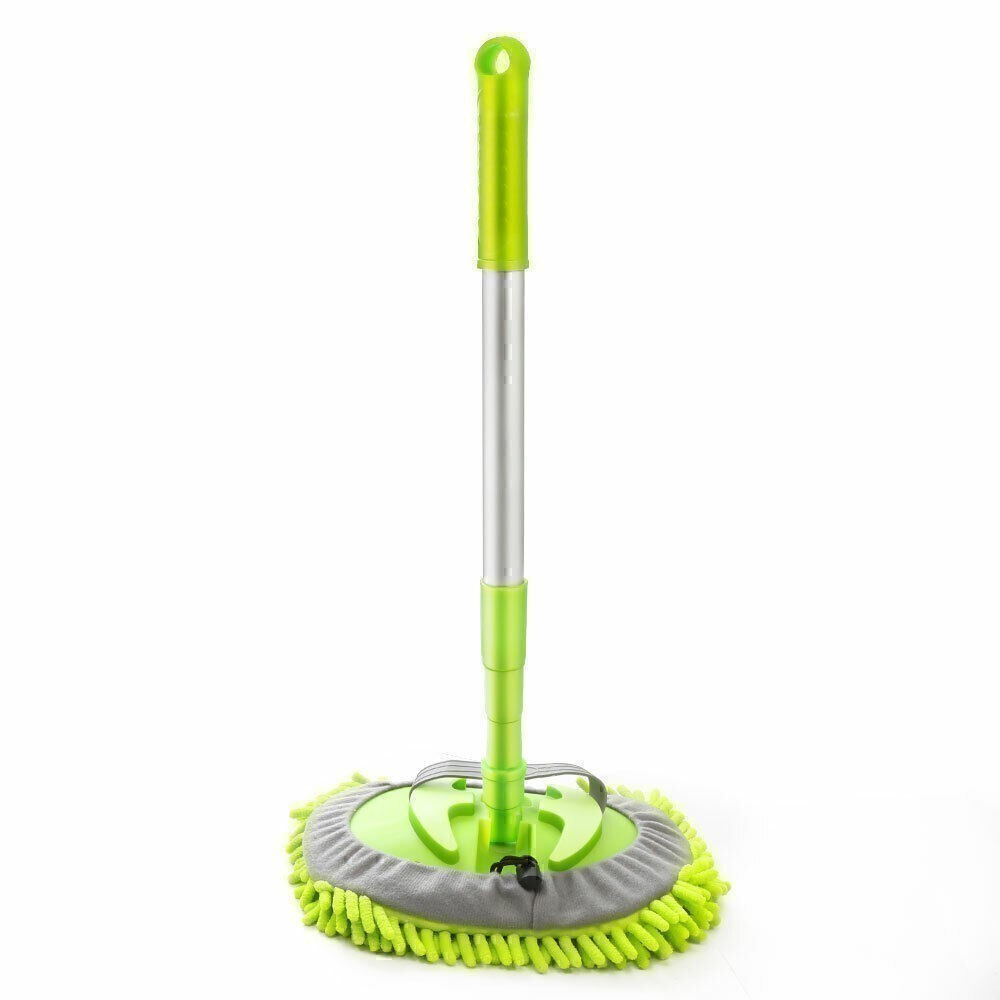 Car Wash Brush Extendable Pole Revolving Care Washing Brush Sponge Cleaning Too*