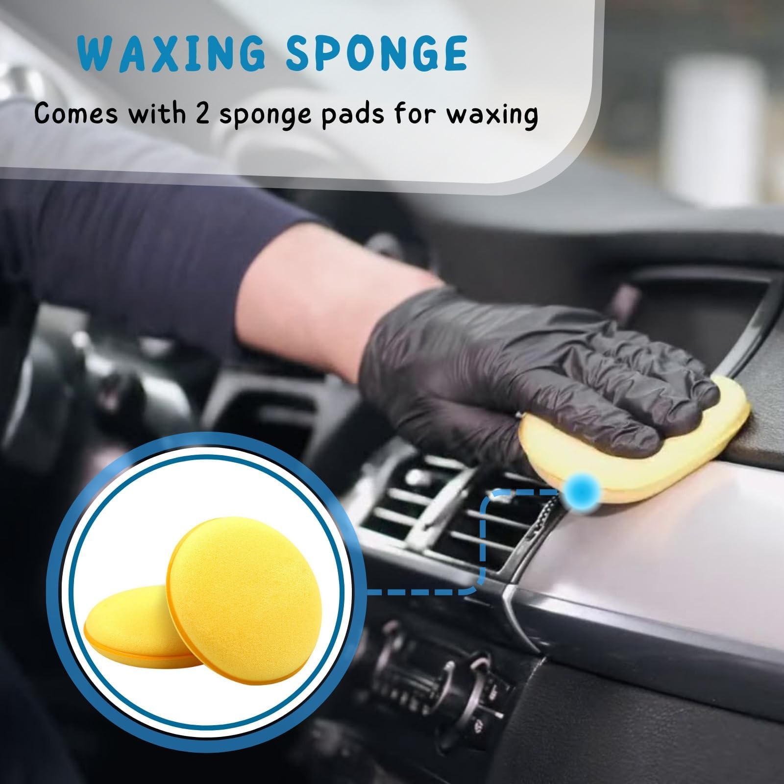 Car Wash Brush with Long Handle, 55” Vehicles Exterior Washing 55”, Yellow