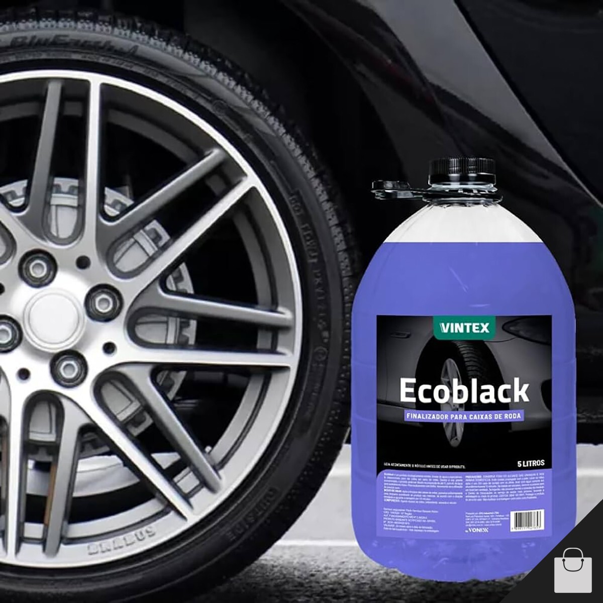 Vintex Ecoblack Automotive Cleaning Car Wheel Shine Maintenance Vonixx 5L 169oz
