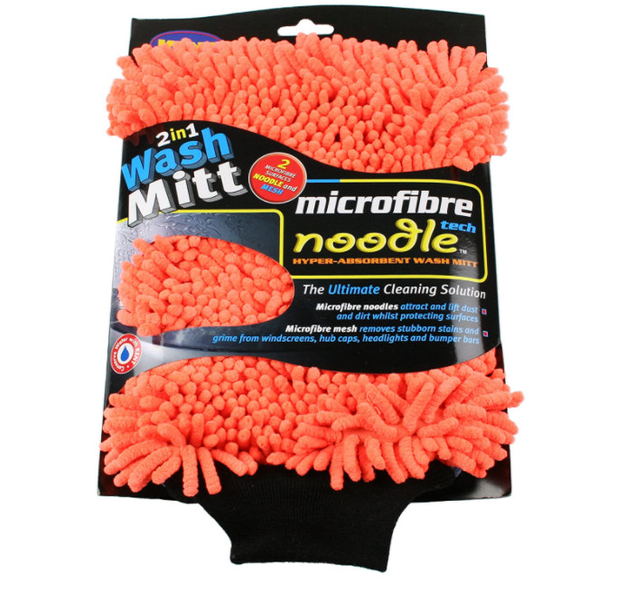 NEW KENT CAR CARE 2 IN 1 MICROFIBRE NOODLE MESH WASH MITT Cleaning Sponge Q2429