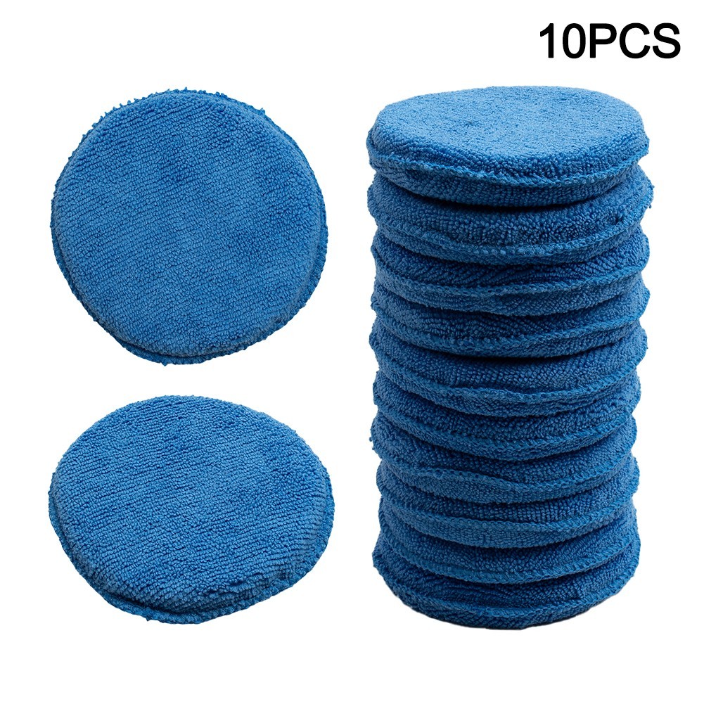 10Pcs Auto Car Waxing Polish Foam Sponge Wax Applicator Cleaning Washing Pads AU