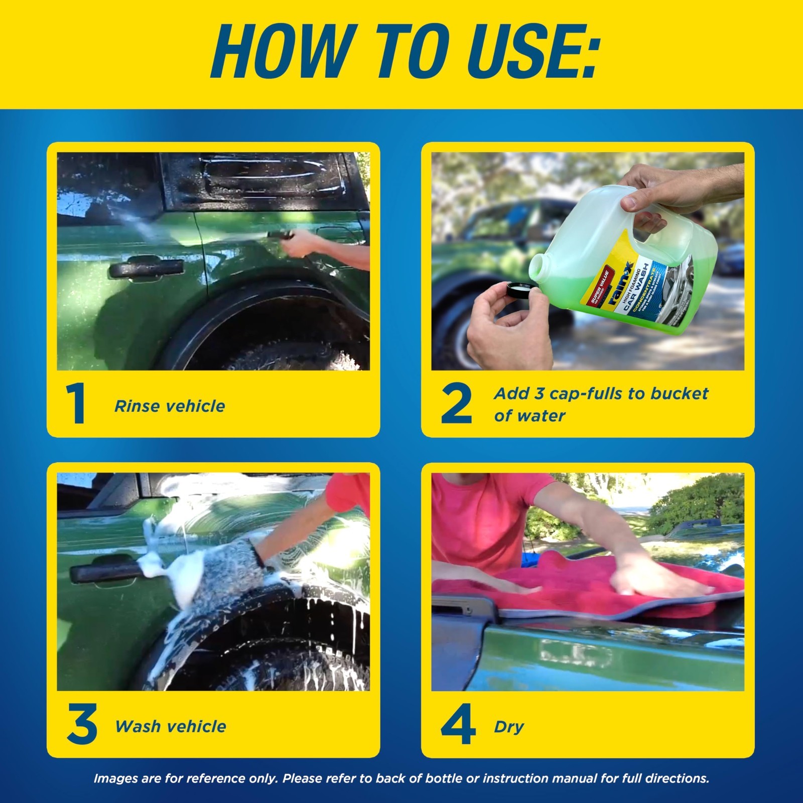 High-Foaming Car Wash – 100 fl oz, Concentrated Formula for Deep Cleaning, Pack