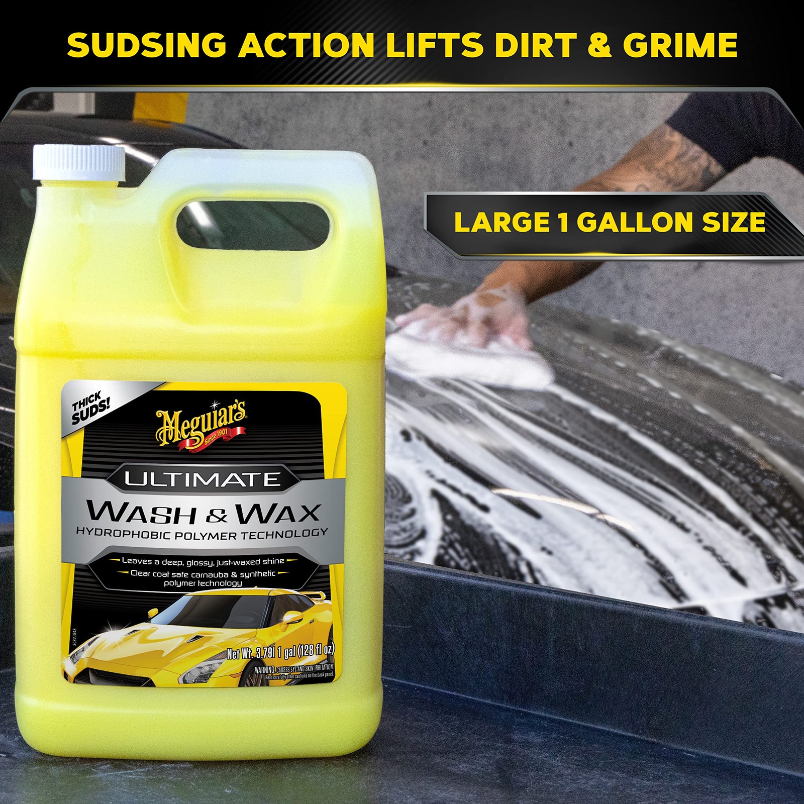 Meguiar’s Ultimate Wash and Wax, 128 Fl Oz (Pack of 1), & Wax