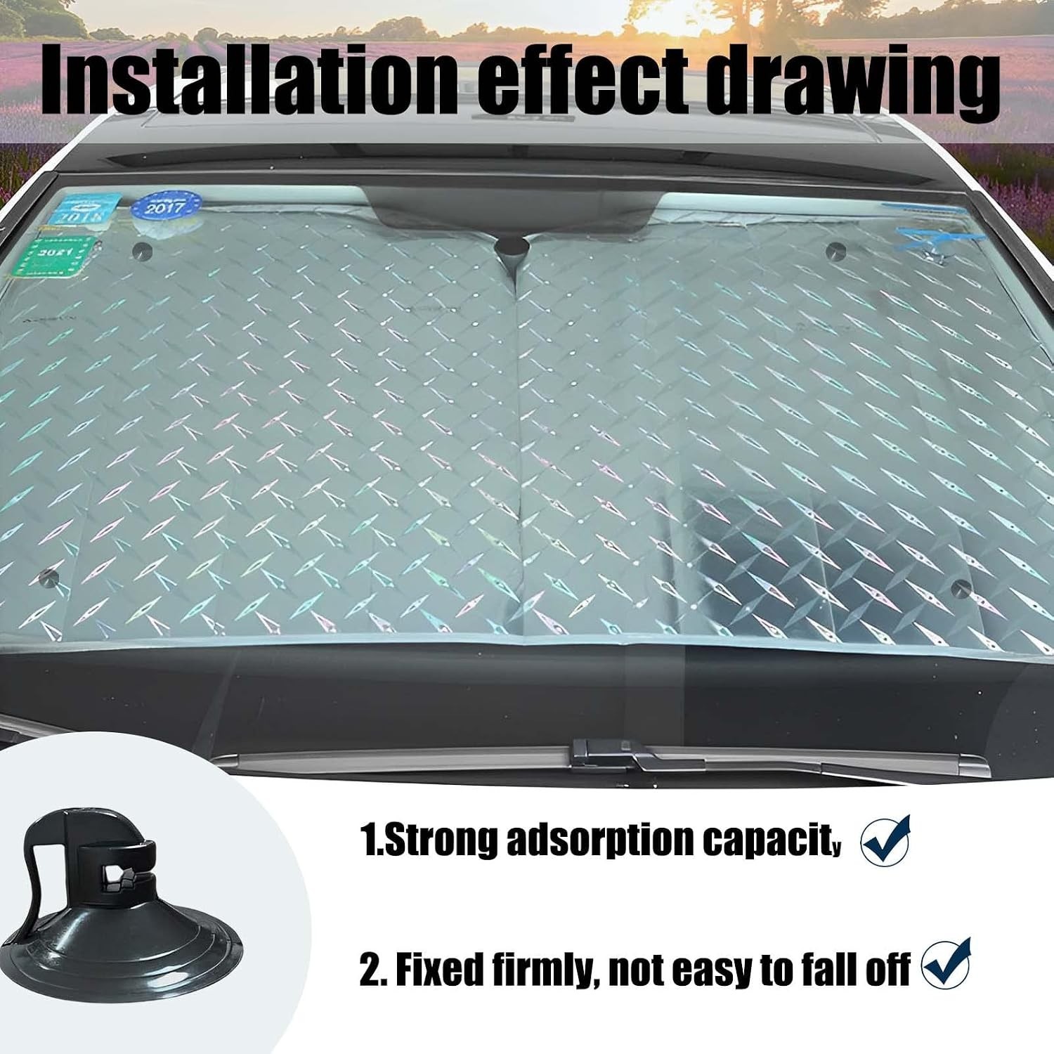 24Pcs Strong Suction Cups for Windshield & Window Shades – PVC Hooks, Black