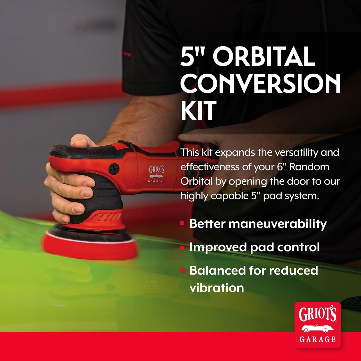 Orbital Buffer Conversion Set – 5″ Pads Included