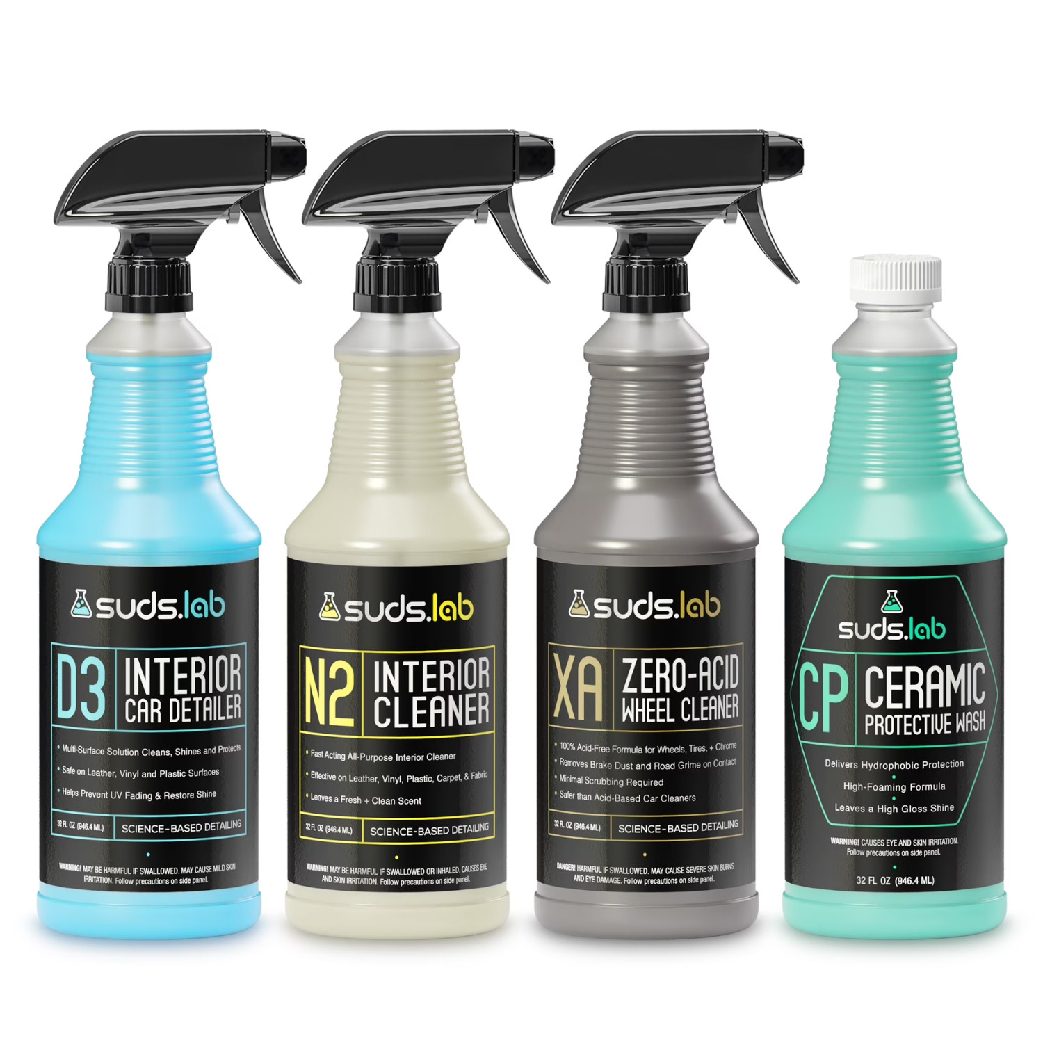 Suds Lab C2 Complete Cleaning Combo Car Care Kit with D3, N2, XA and CP