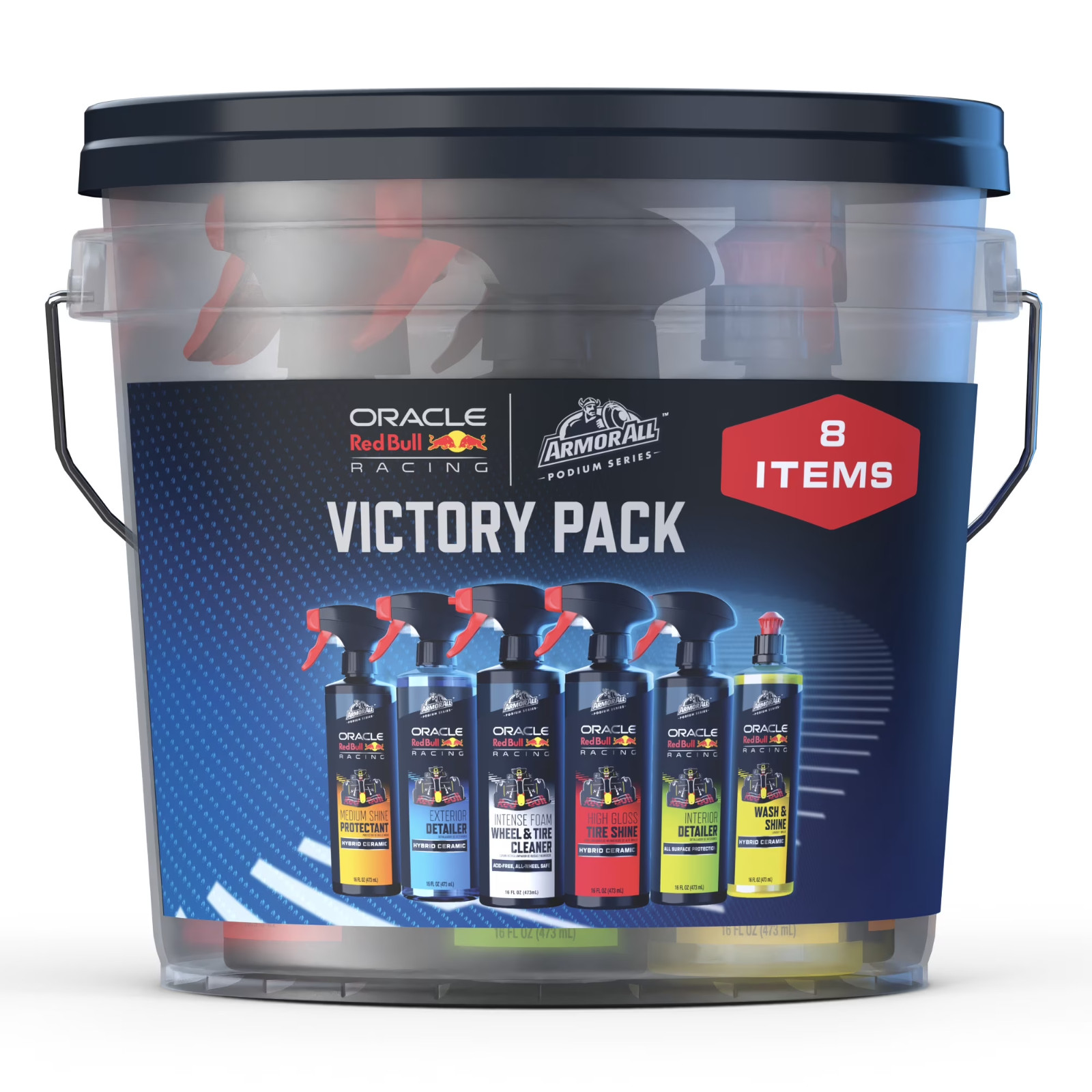 Armor All Podium Series Victory Pack Car Detailing Kit, 8-Piece Car Wash Bucket