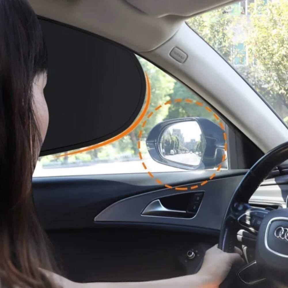 New Electrostatic Sun Visor for Car Side Window 4-Layer Sun Shade Curtains