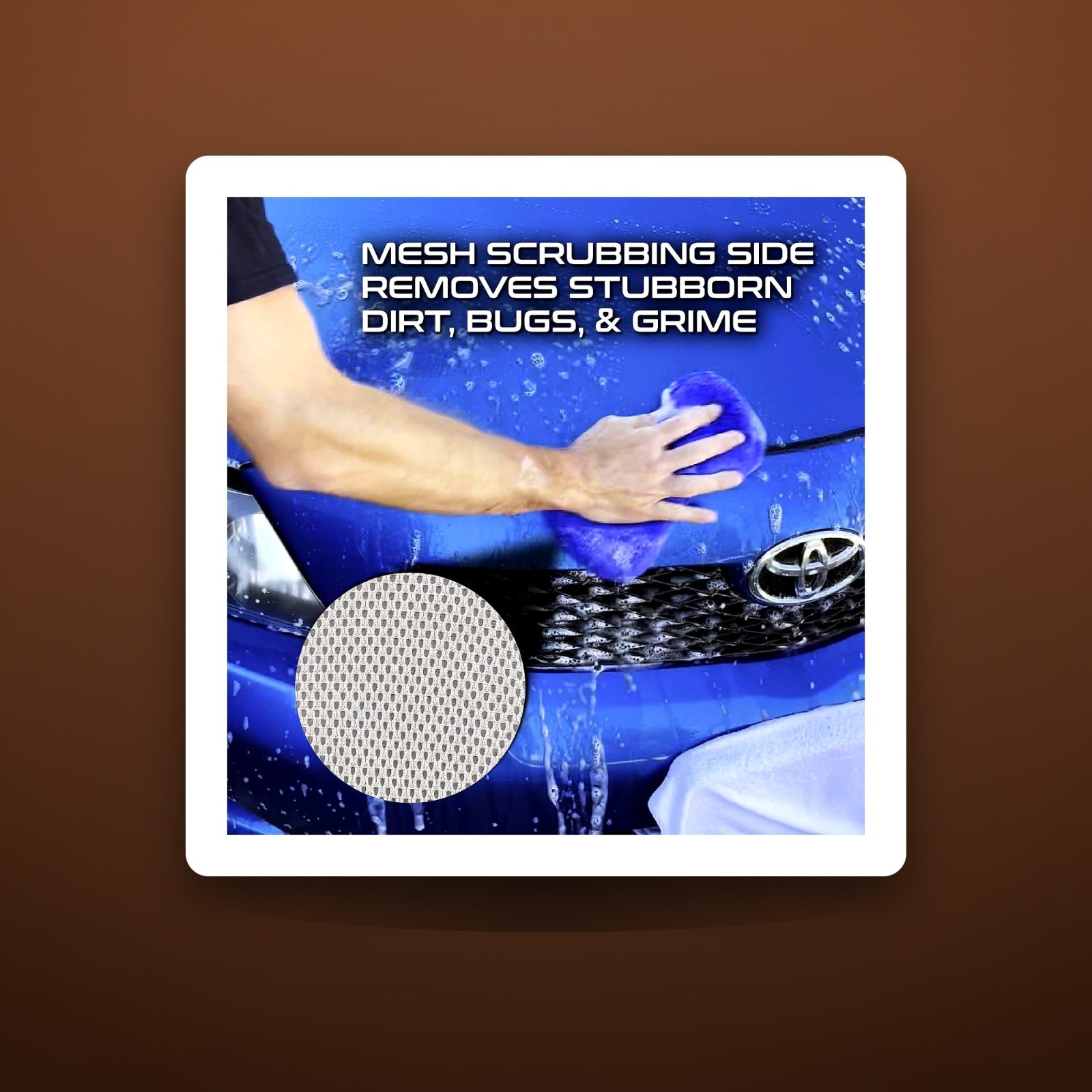 Super Car Wash Sponge, Two-Sided Microfiber with Mesh Scrubber | Scratch-Free…