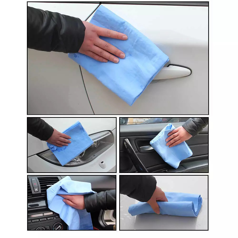 Natural Chamois Leather Car Cleaning Cloth Wash Drying Towel Absorbent Rag US