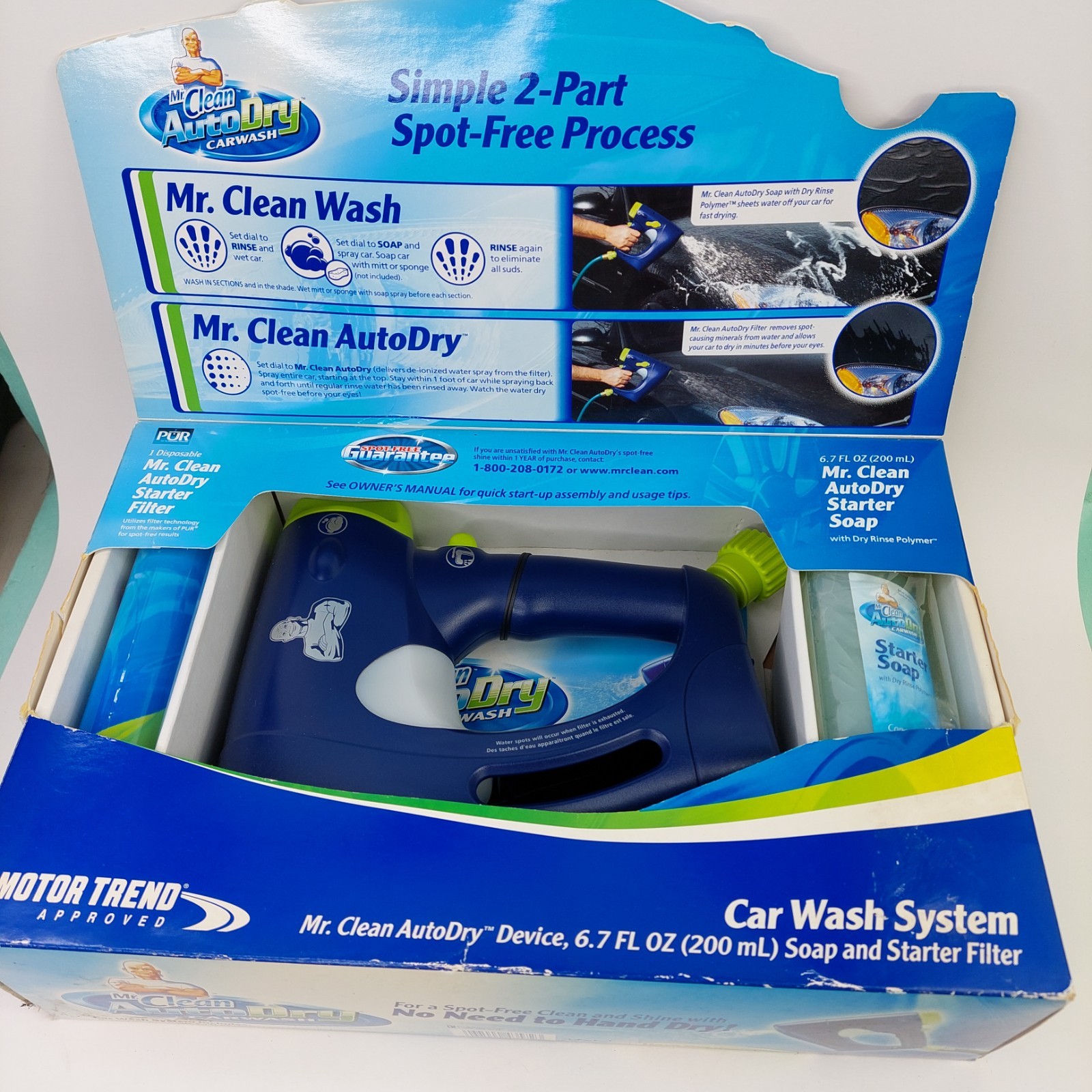 Mr Clean AutoDry Car Wash Spray System Auto Dry Soap & Starter Filter