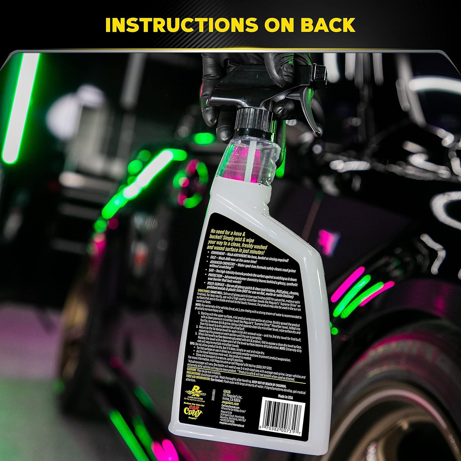 Meguiar’s Ultimate Waterless Wash & Wax 26oz | Scratch-Free Clean & Shine
