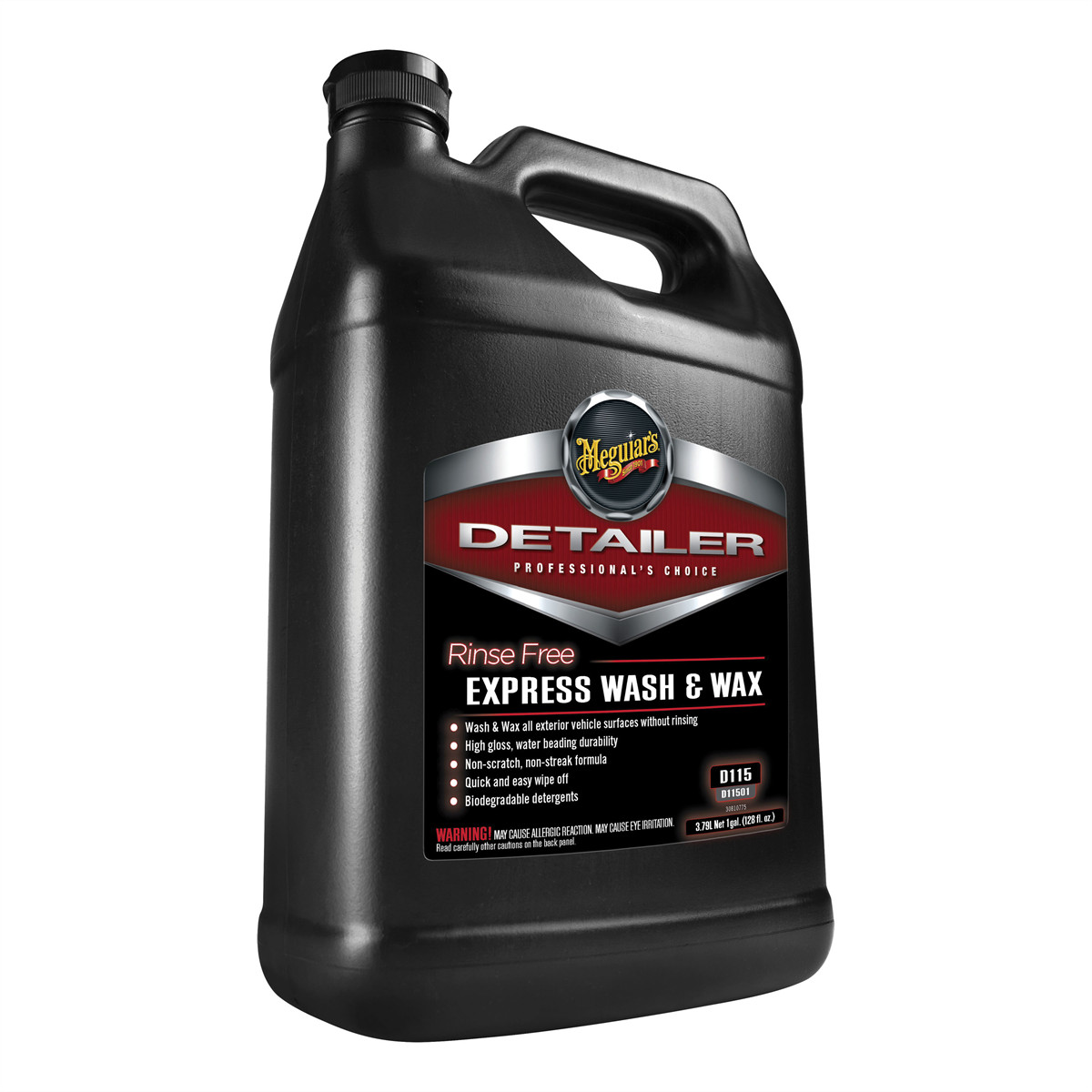Meguiars Detail Products Detailer D11501 Rinse Free Express Wash and Wax, 1 gal