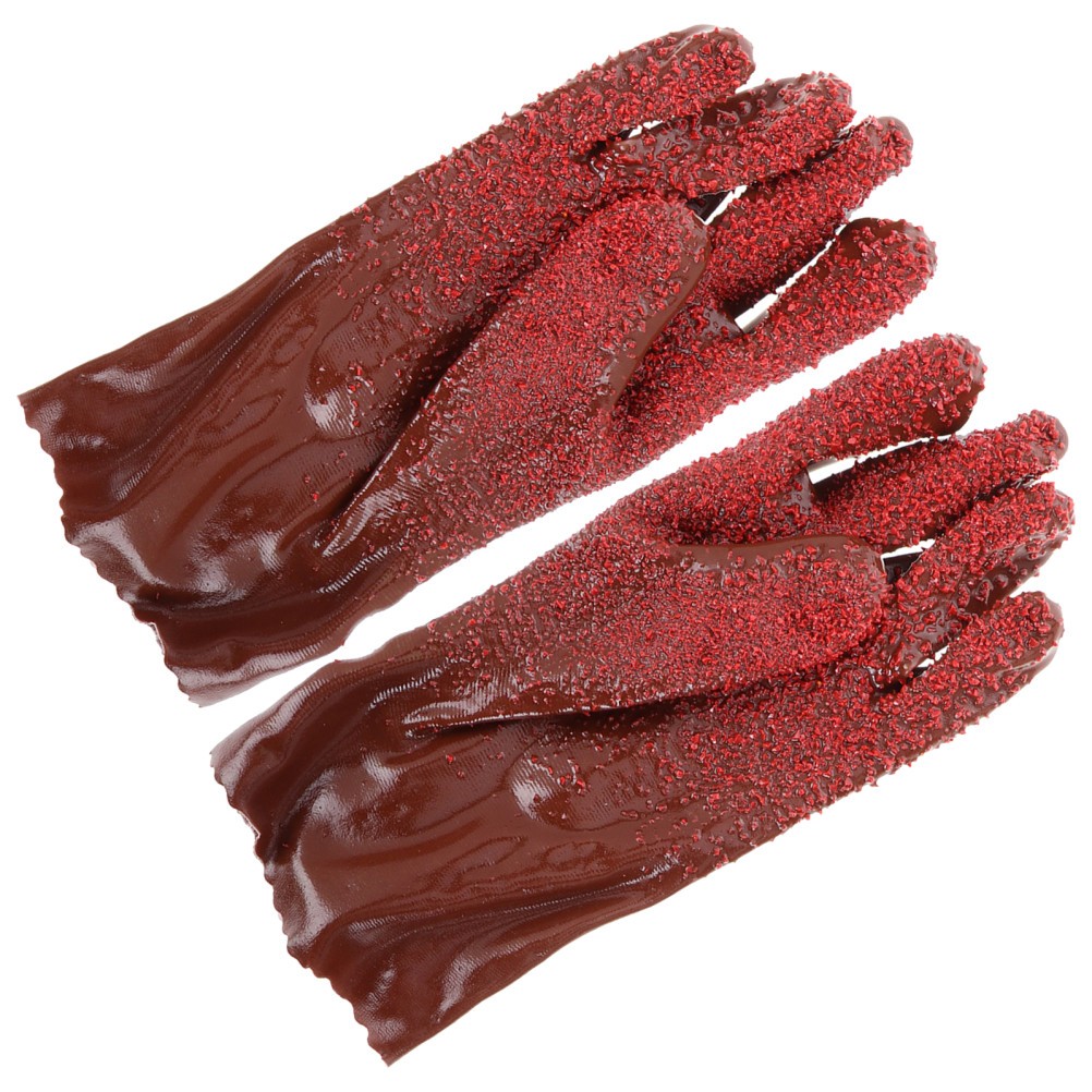2 Pairs Non-slip Cleaning Gloves Kitchen Dishwashing Heavy Duty Water