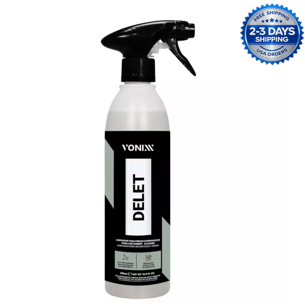 Vonixx Delet Tire & Rubber Cleaner 500ml – Deep Clean Brownness Remover Car