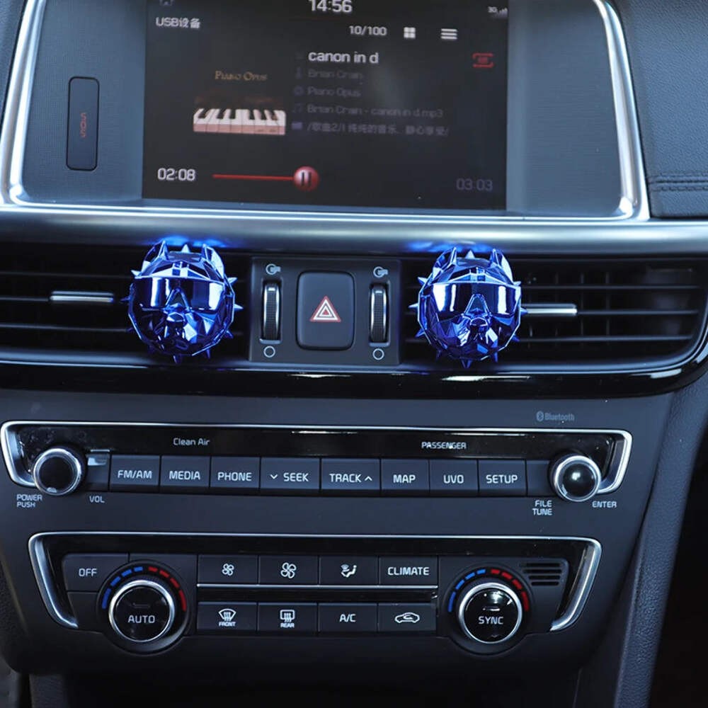 NO PERFUME Bulldog Air Freshener Car Decoration Auto Geur Clip Waterproof Mat