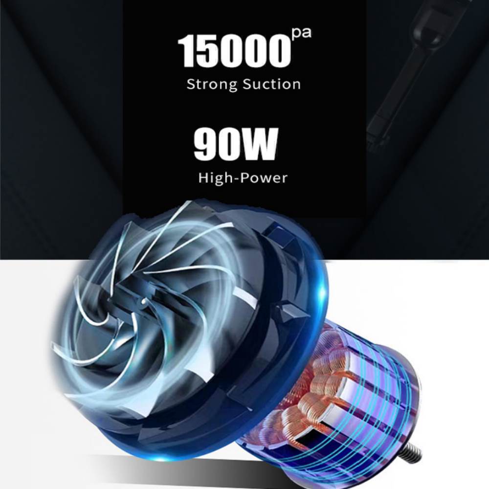Slim F500Plus Car Vacuum 15000PA High Power 4in1 Portable Mini Vacuum Low Noise