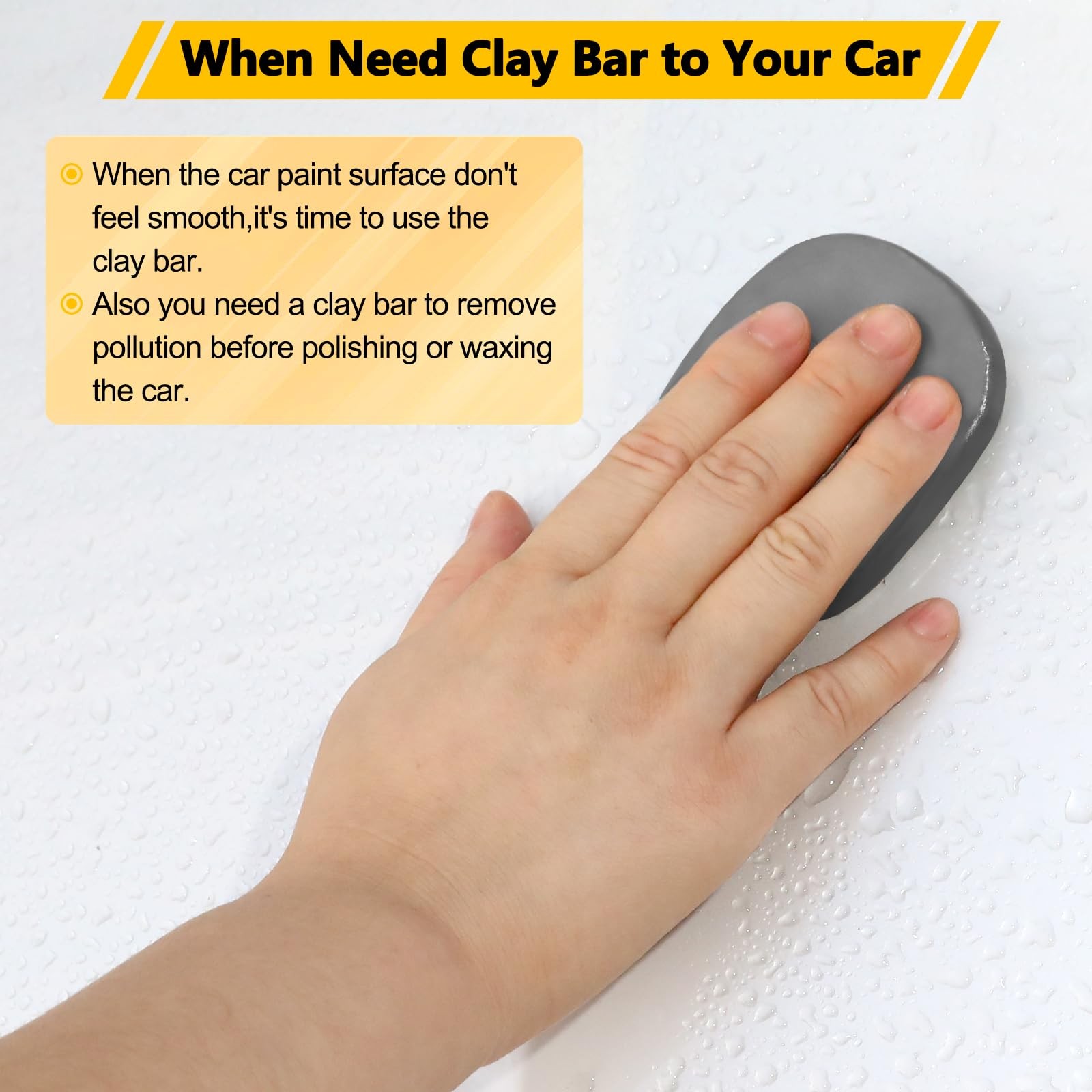 Car Clay Bar 4 Pack 400g, Premium Grade No Scratch Magic Clays Bars…