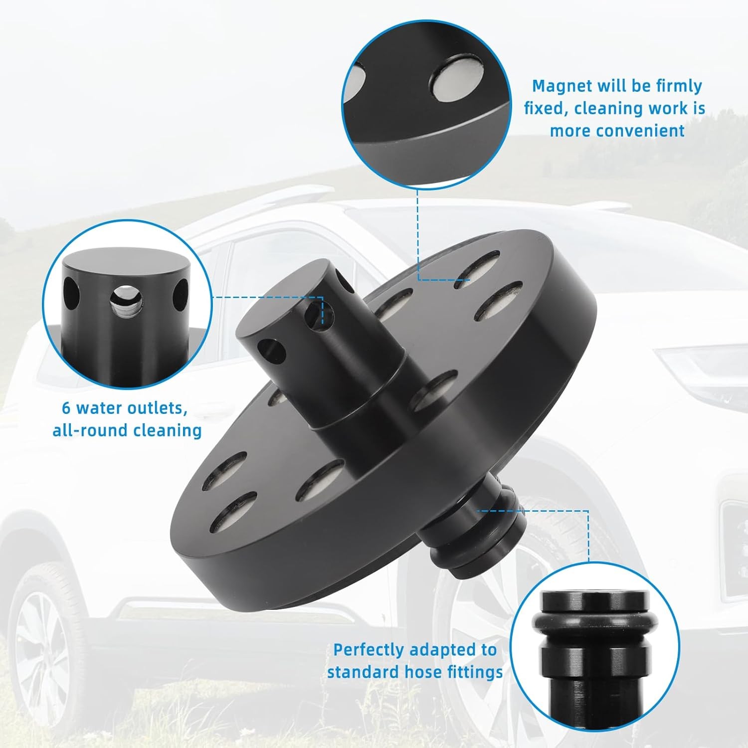 Chassis Cleaner Flusher Standard Hose Fitting O-ring Kit High Strength Magnets