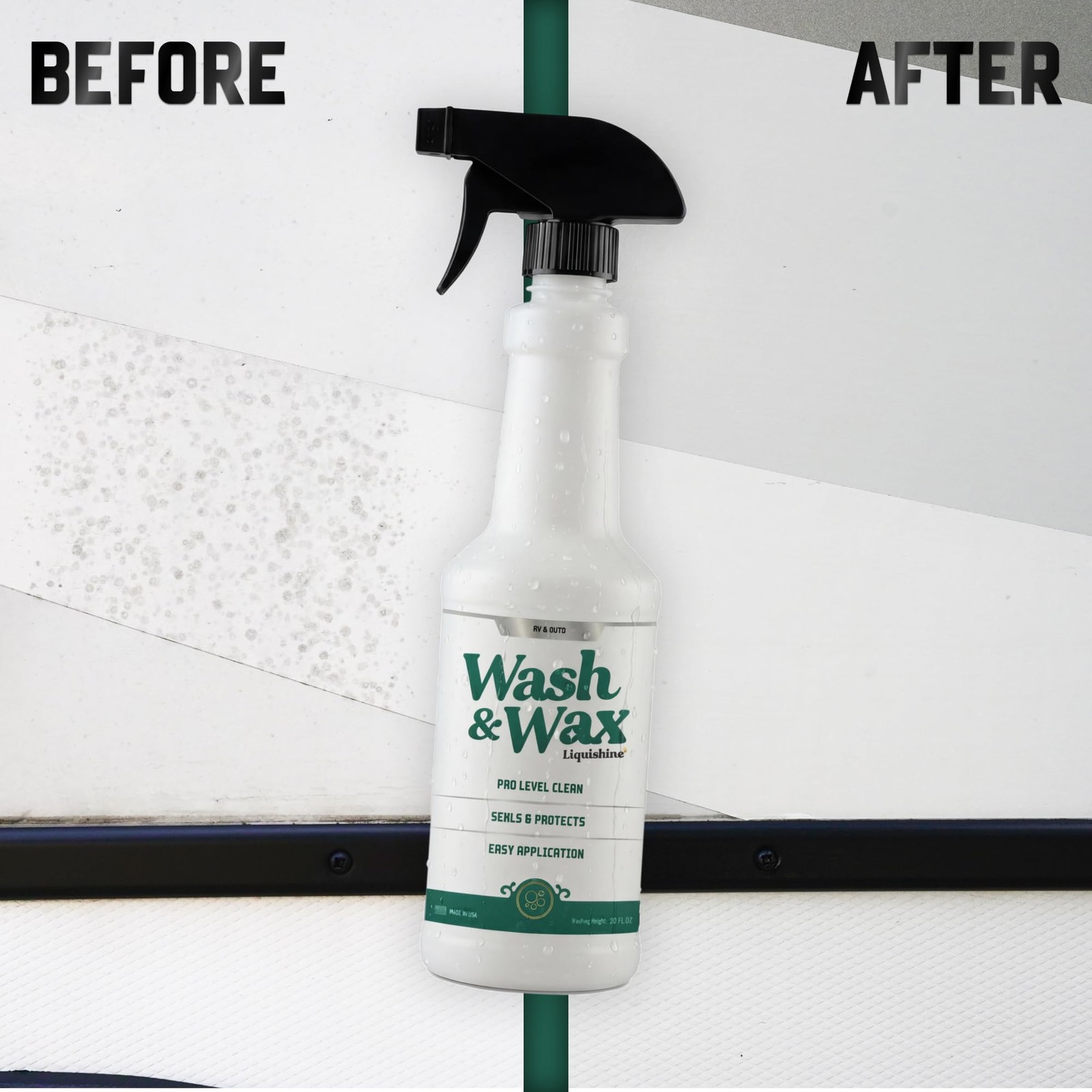 Liquishine Wash & Wax RV Cleaner, 2-in-1 Exterior 20 Fl Oz (Pack of 1)