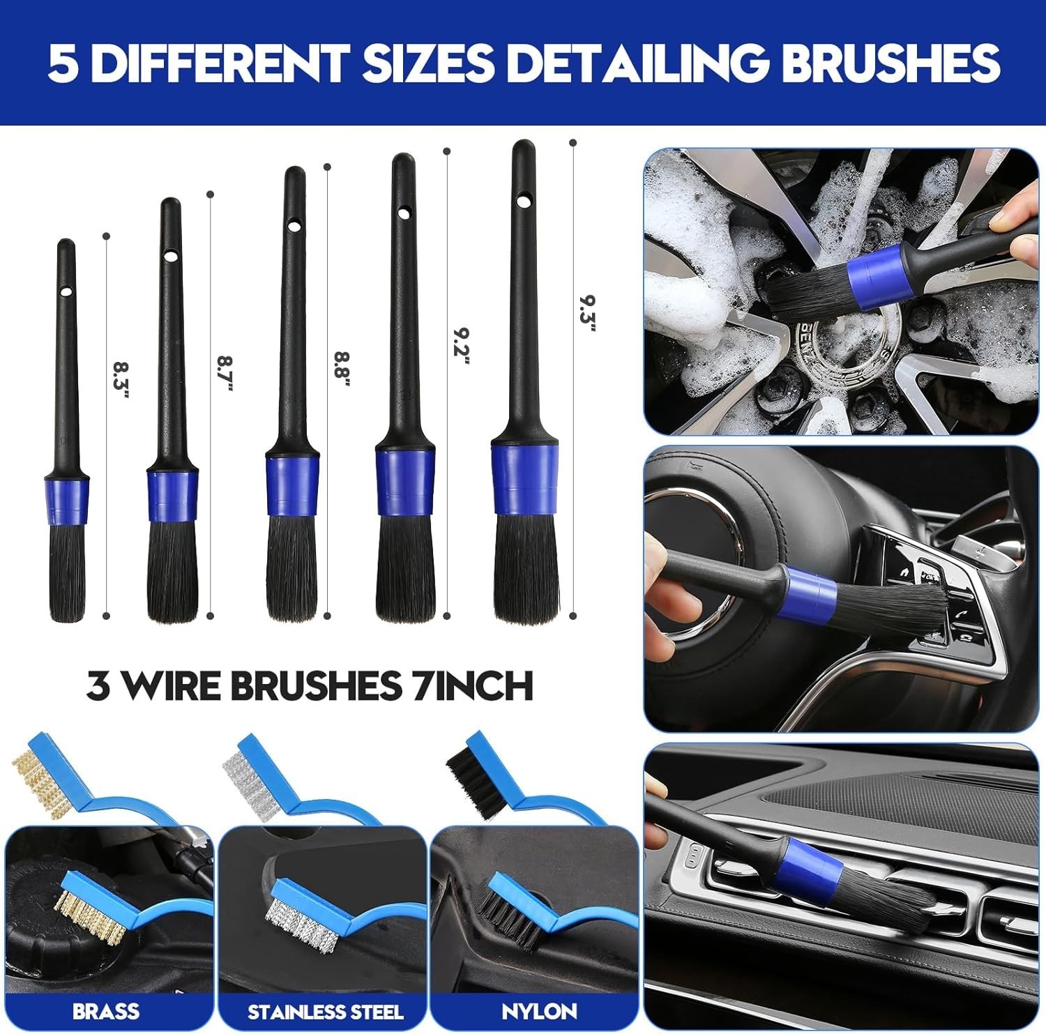 Complete 45pc Auto Detailing Set – All-In-One Interior Exterior Cleaning