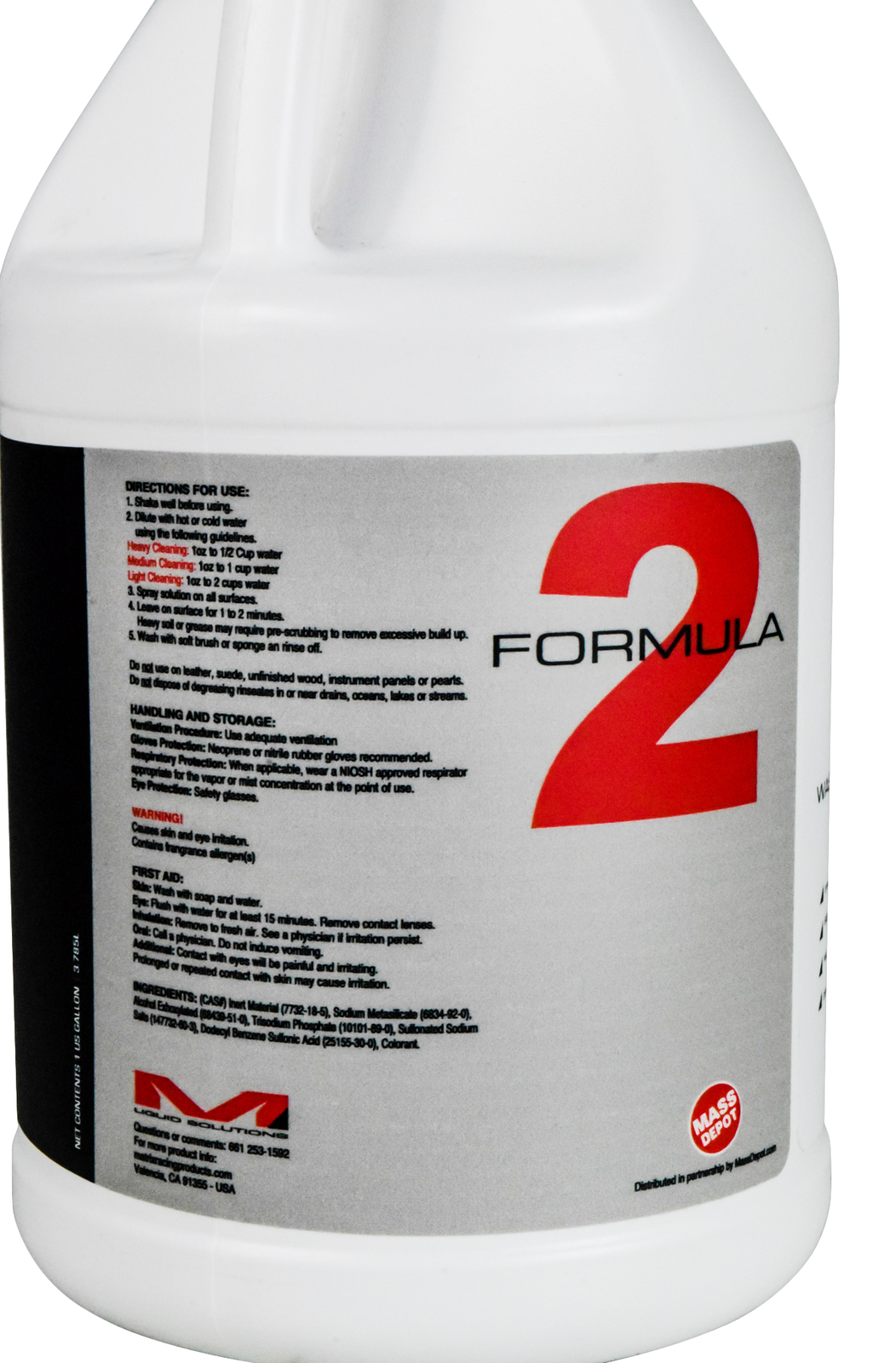 Matrix Liquid Solutions Formula 2 Biodegradable Wash Degreaser Gallon 4 Pack