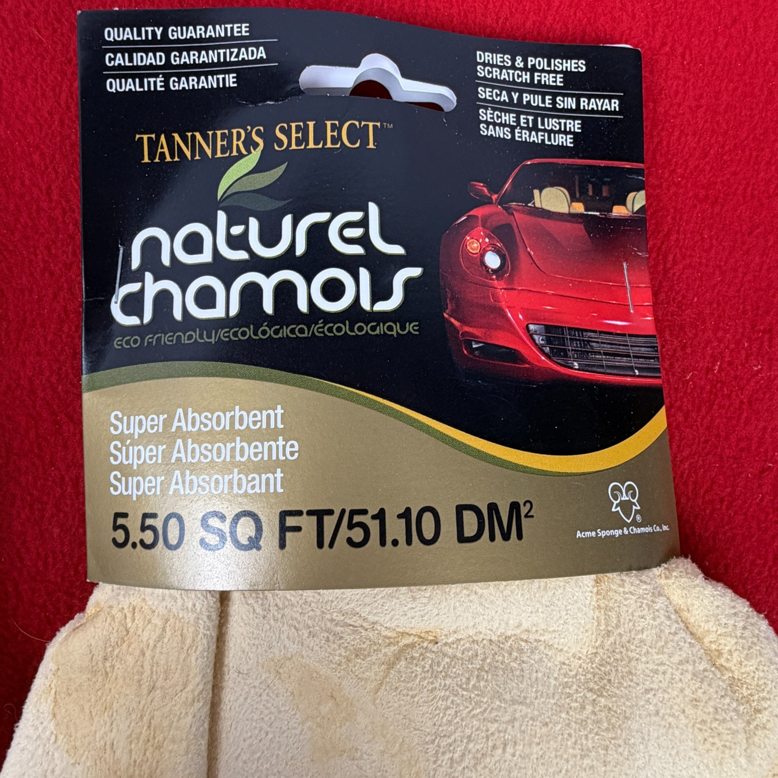 Lambs Wool Mitt &Tanners Select Naturel Chamois 5.50 SQ Ft Sheepskin