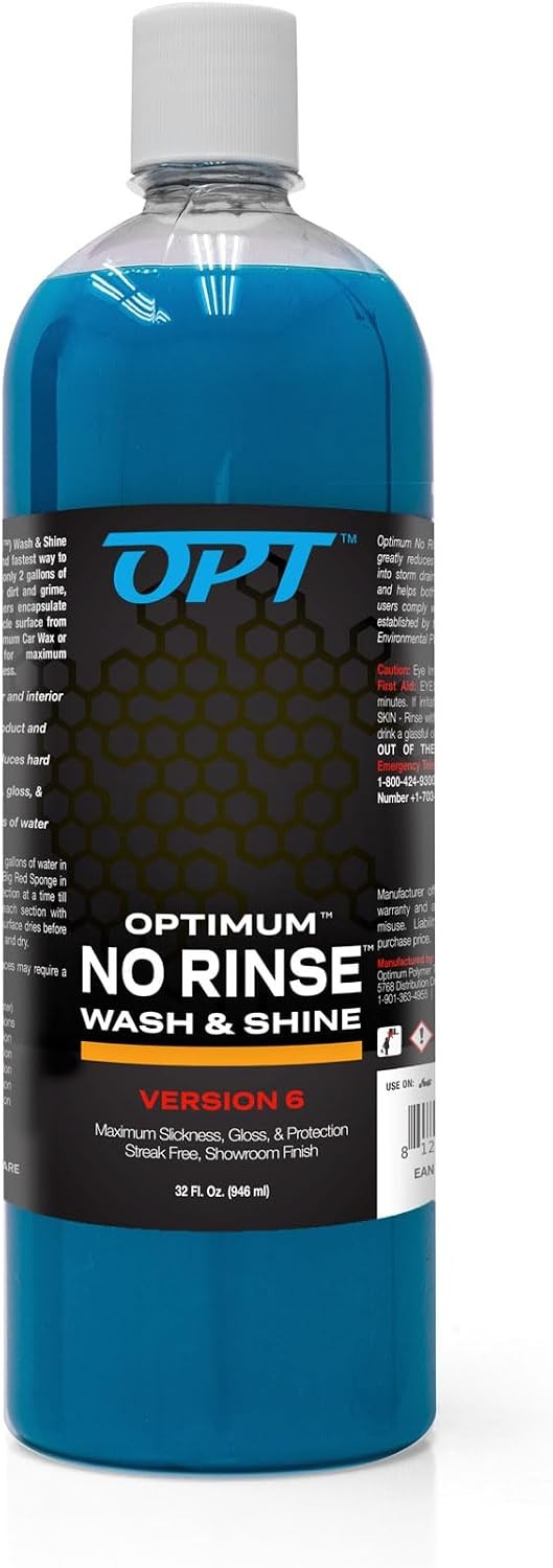 Optimum No Rinse Version 6 32 Oz Grit Guard Bucket Insert Blue and Big Red