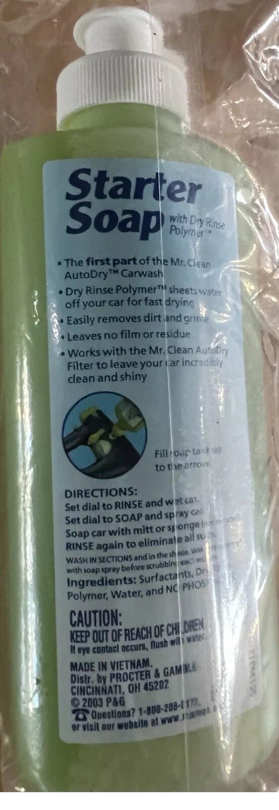 Mr Clean Auto Dry Car Wash Starter Soap 6.7 oz size SEALED New In Package