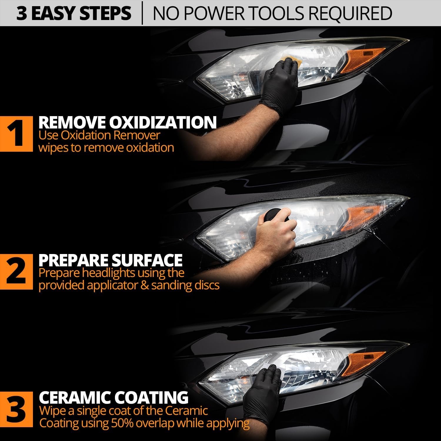 CERAKOTE® Ceramic Headlight Restoration Kit – Guaranteed 1 VEHICLE KIT, Clear